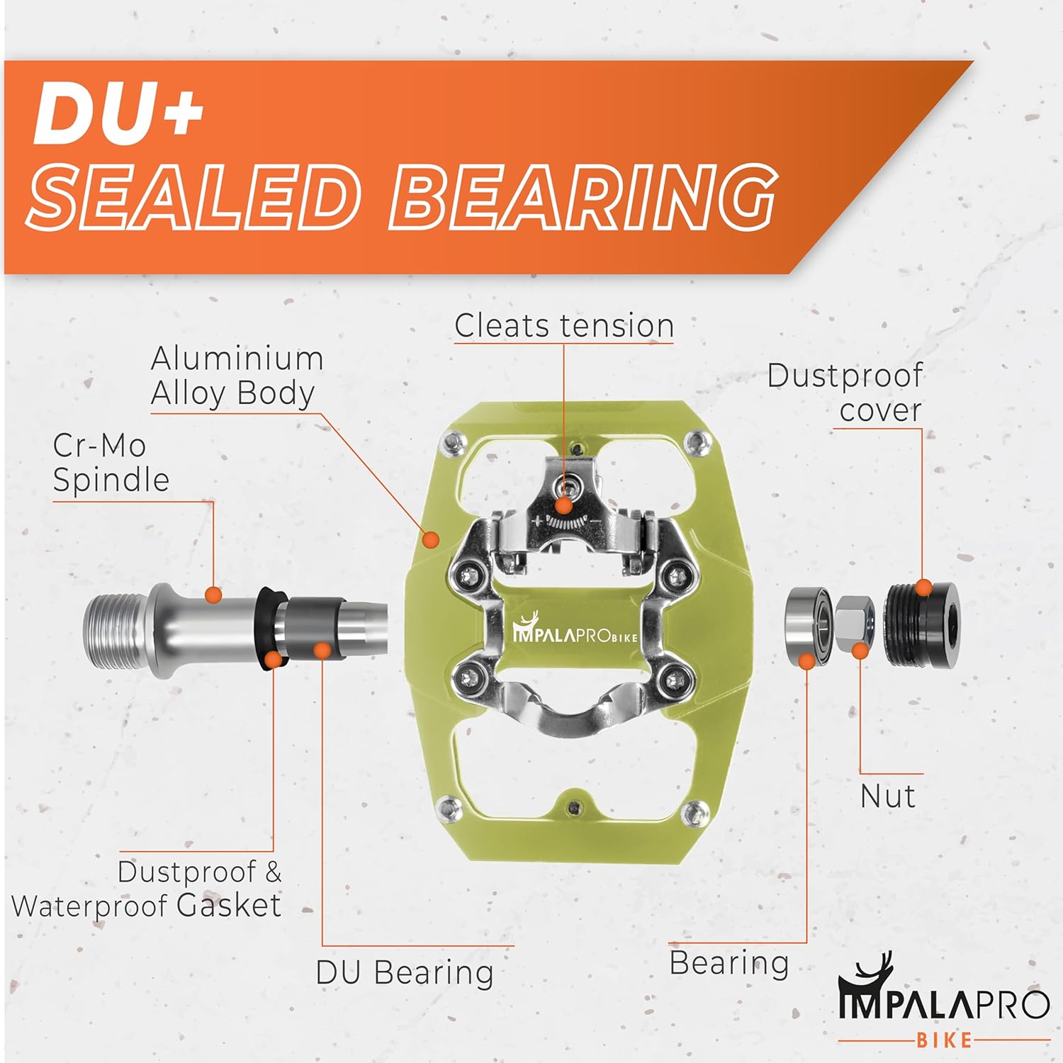 Impalapro Pedali SPD MTB 9/16'' Alluminio CNC - immagine 6