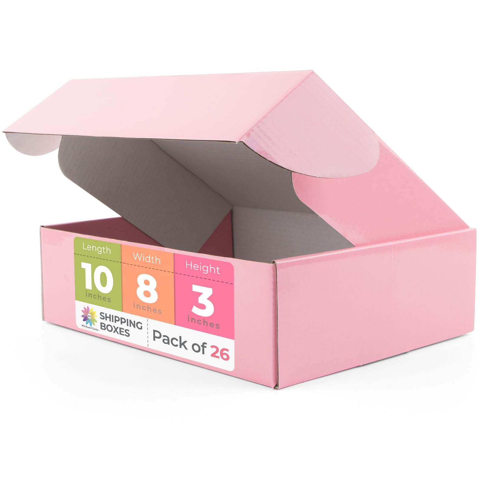 Mat Board Center Scatole Spedizione Rosa 25x20x7.6cm (26 pz)
