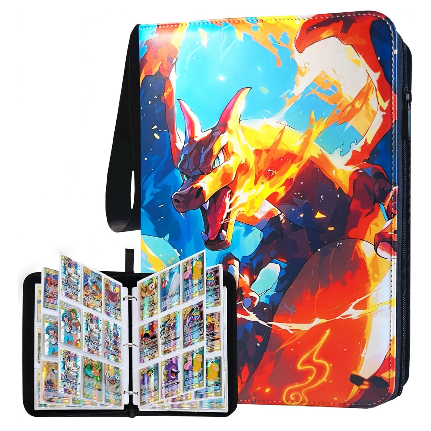 Raccoglitore Carte,Album Carte 50 Fogli 900 Tasche Impermeabile PU,Compatible con Varie Carte da Collezione,Regalo per Bambini e Adulti