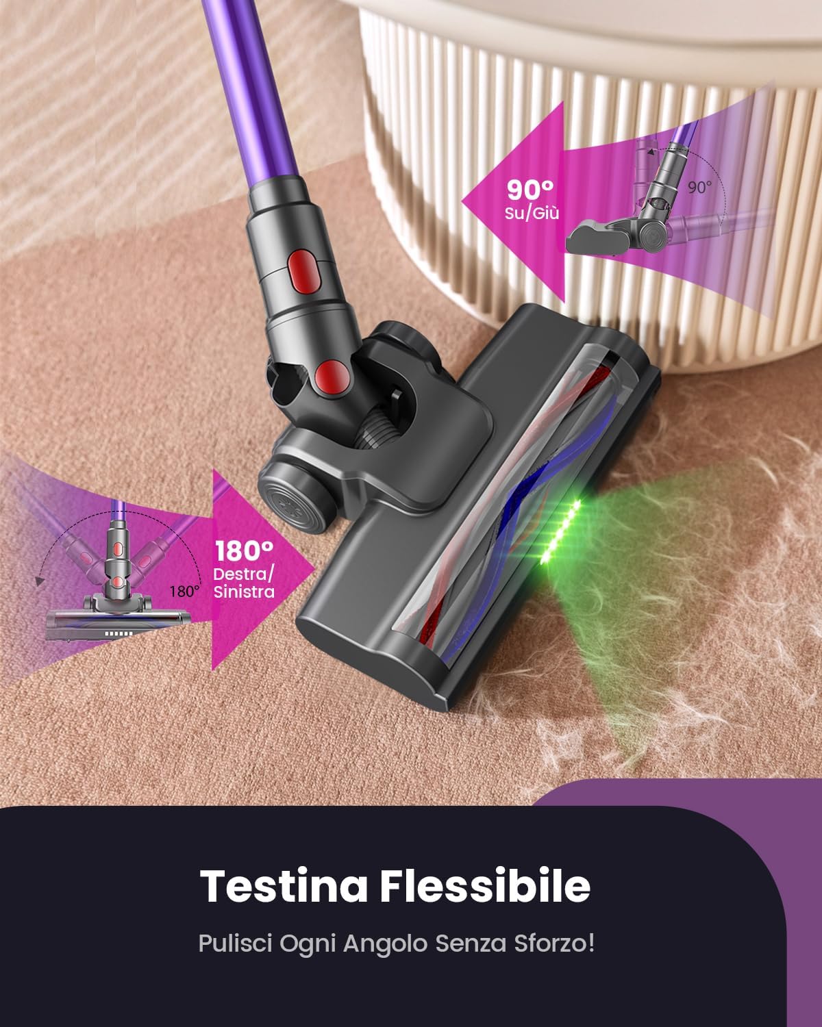 Aspirapolvere Senza Fili 580W 45KPA 70min - immagine 9