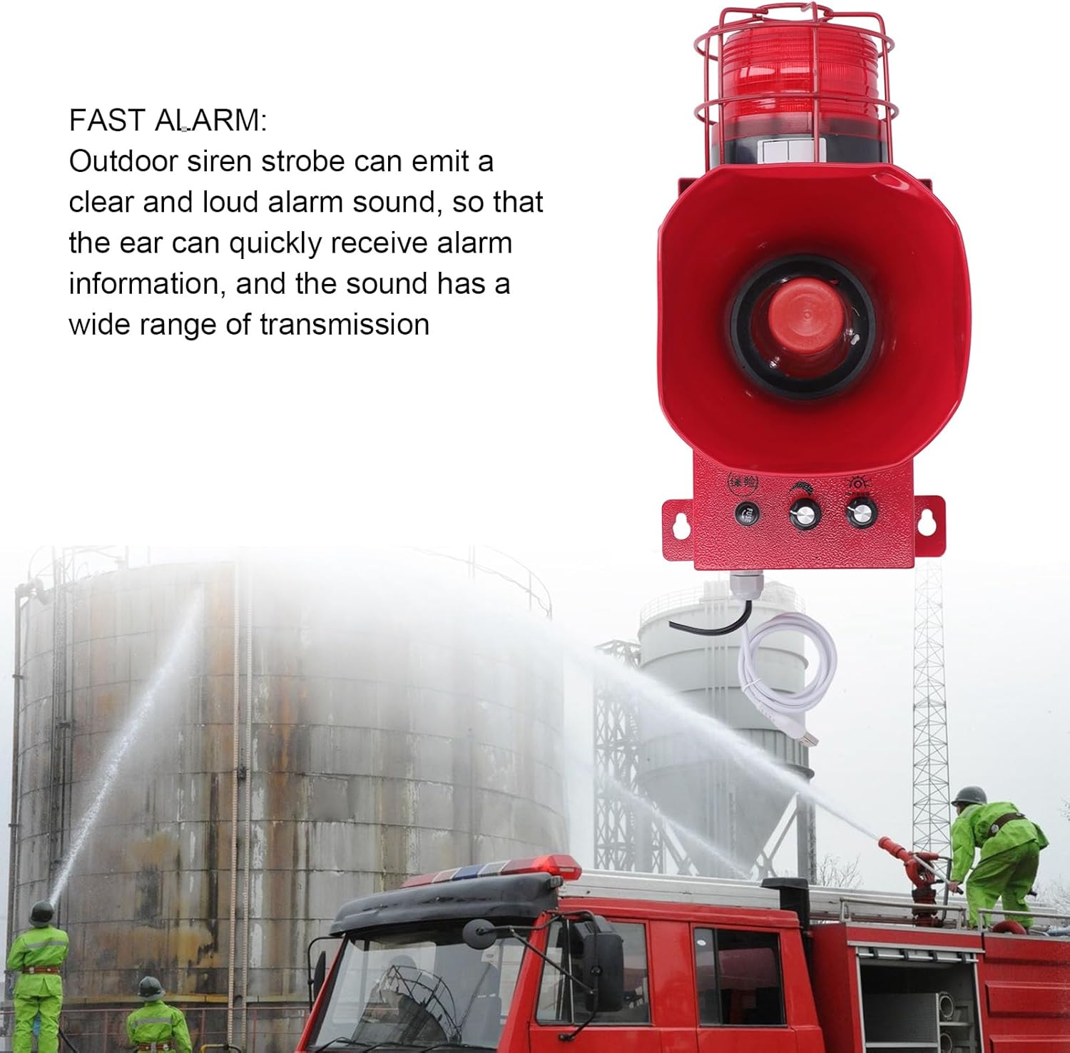 Sirena Industriale Allarme Stroboscopico IP65 180dB - immagine 5