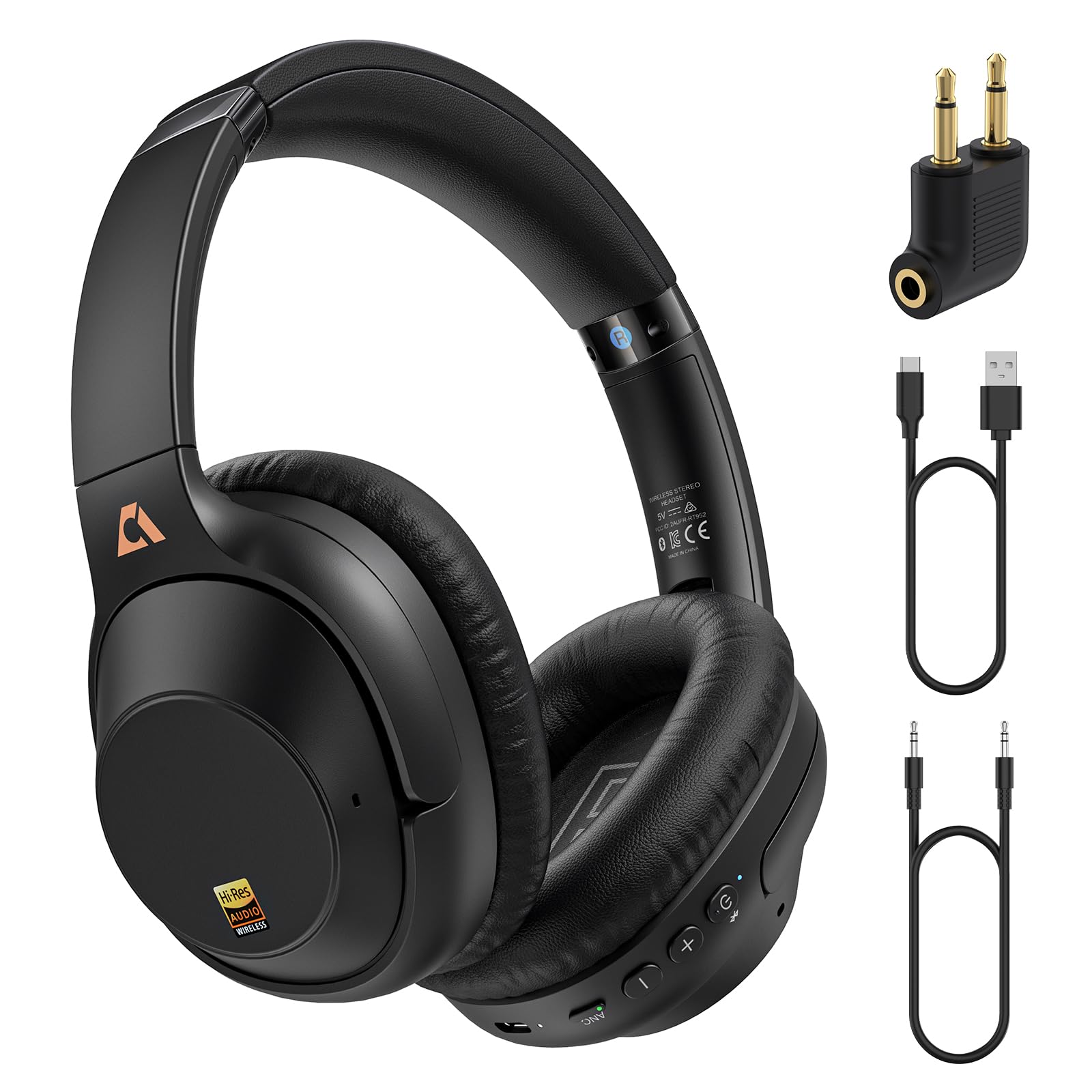 Ymoo Y7Pro Cuffie Over Ear Bluetooth ANC 80h