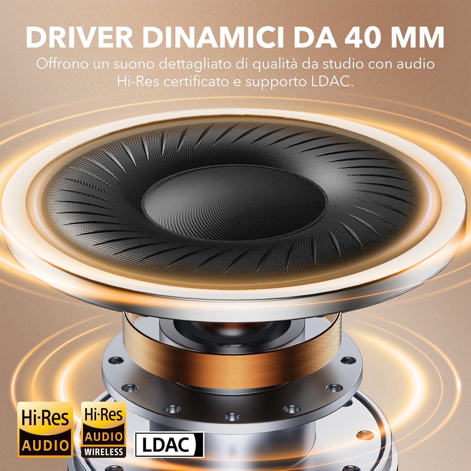 Ymoo Y7Pro Cuffie Over Ear Bluetooth ANC 80h - immagine 4