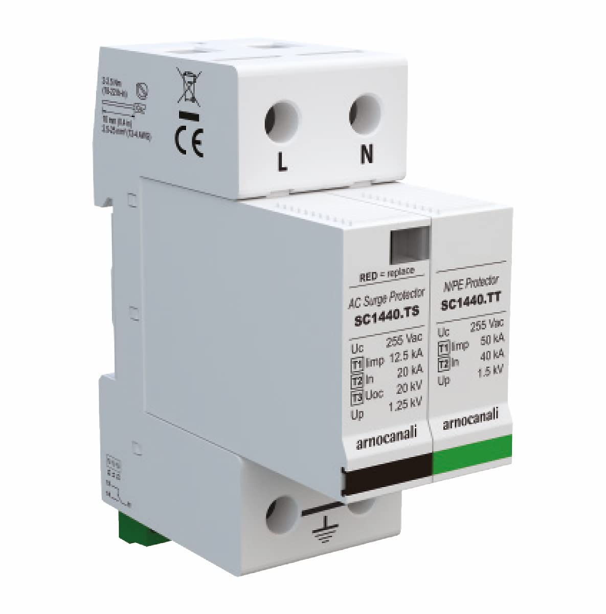 Arnocanali Scaricatore T1+T2 1+1 Poli