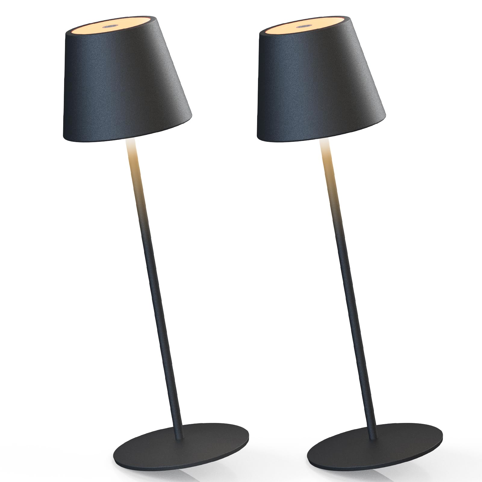 MALUX 2x Lampada da Tavolo Senza Fili LED IP54