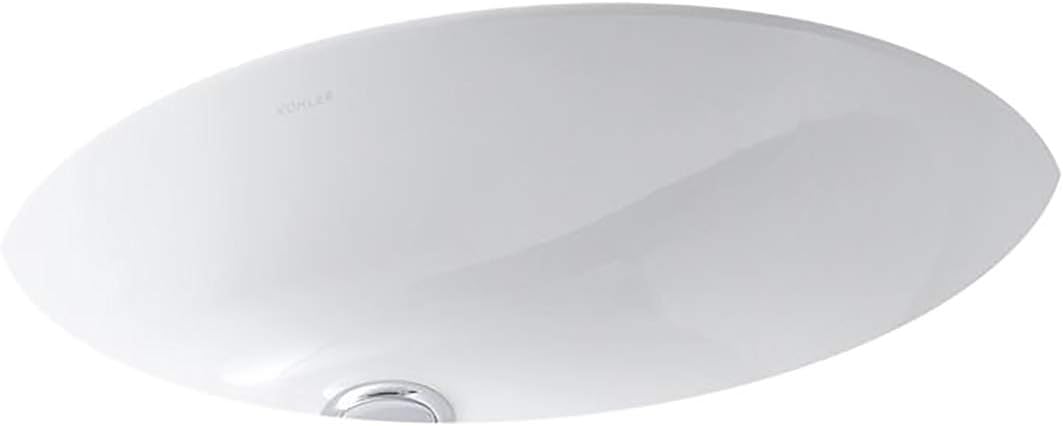Kohler K-EC2210-0 Caxton - Lavello ovale da bagno, colore: Bianco