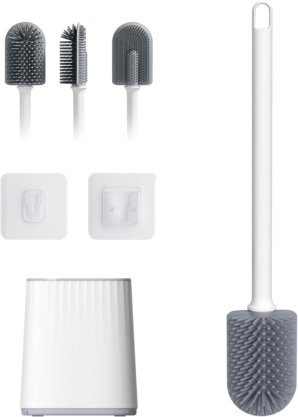 Ibergrif M34151-2 Scopino WC in Silicone, Bianco - immagine 1