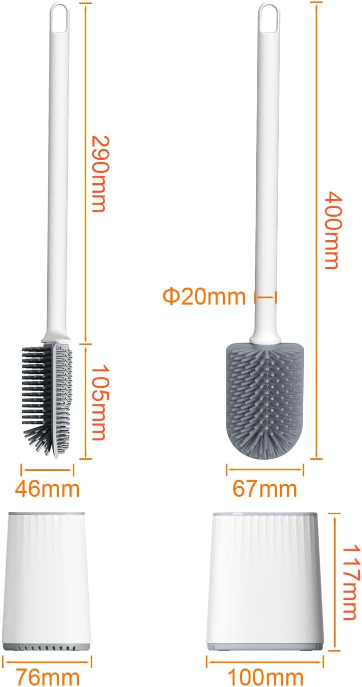 Ibergrif M34151-2 Scopino WC in Silicone, Bianco - immagine 2