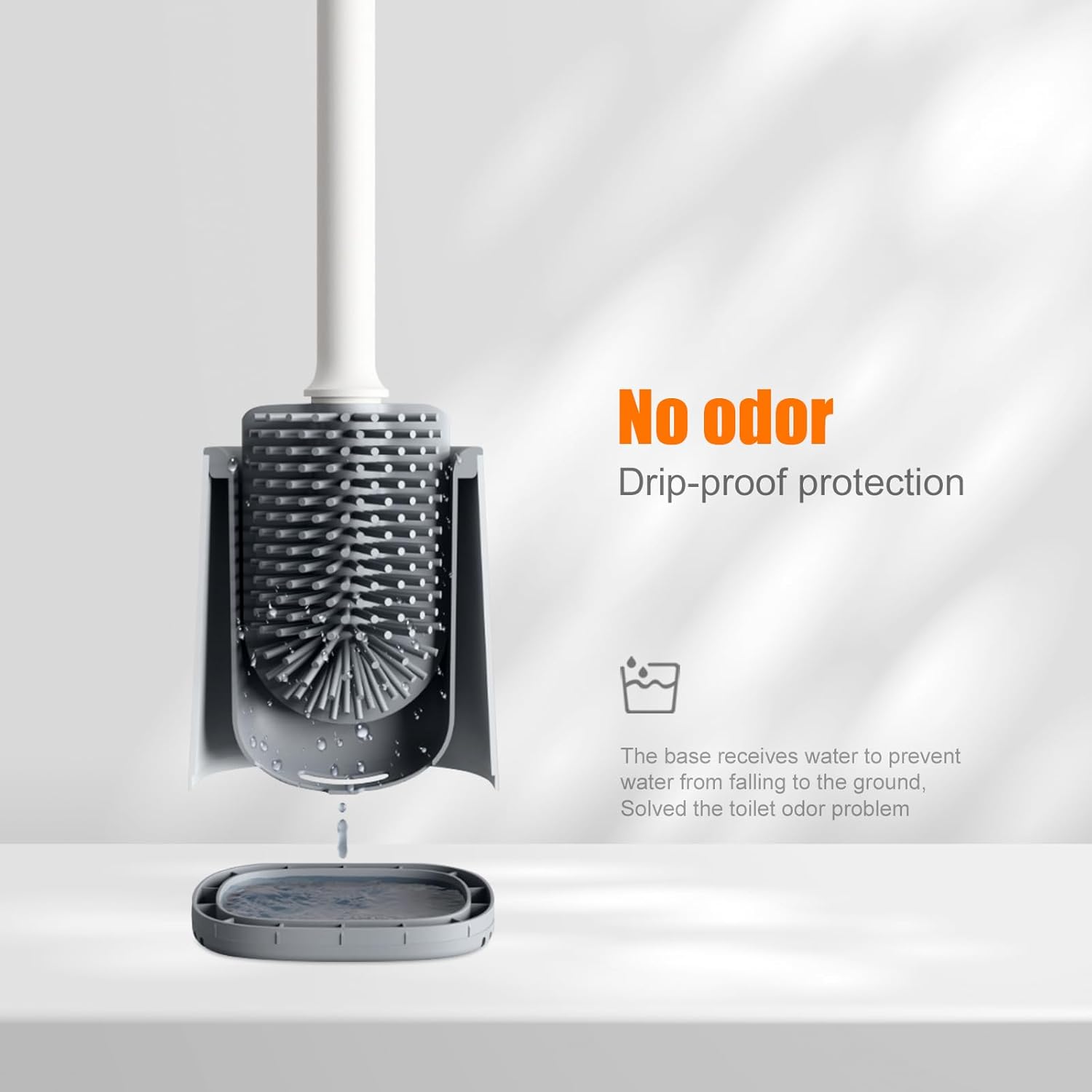 Ibergrif M34151-2 Scopino WC in Silicone, Bianco - immagine 3