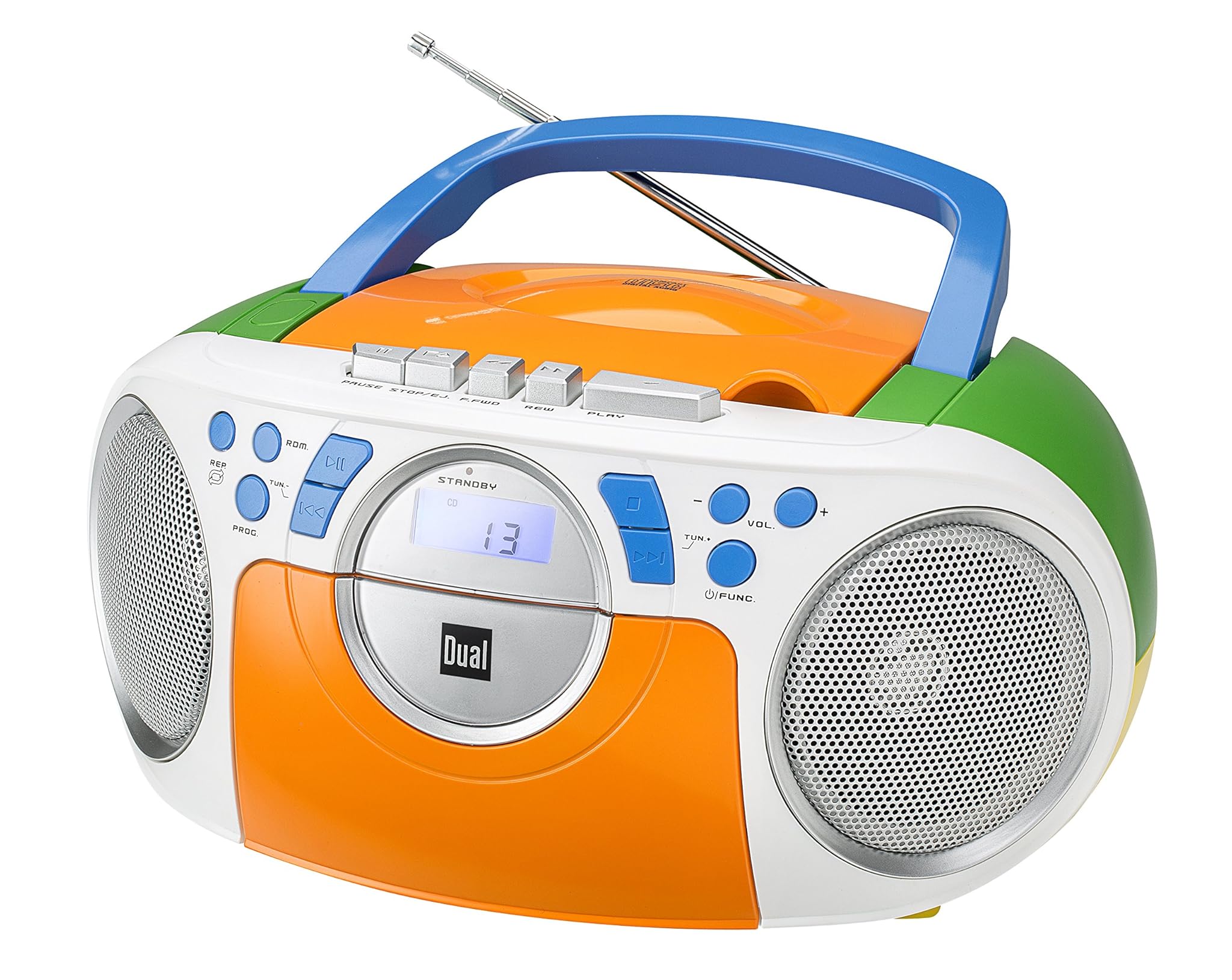 Dual - Boombox portatile P 70 Multicolore Stereo, AUX-In, CD, CD-R, CD-RW