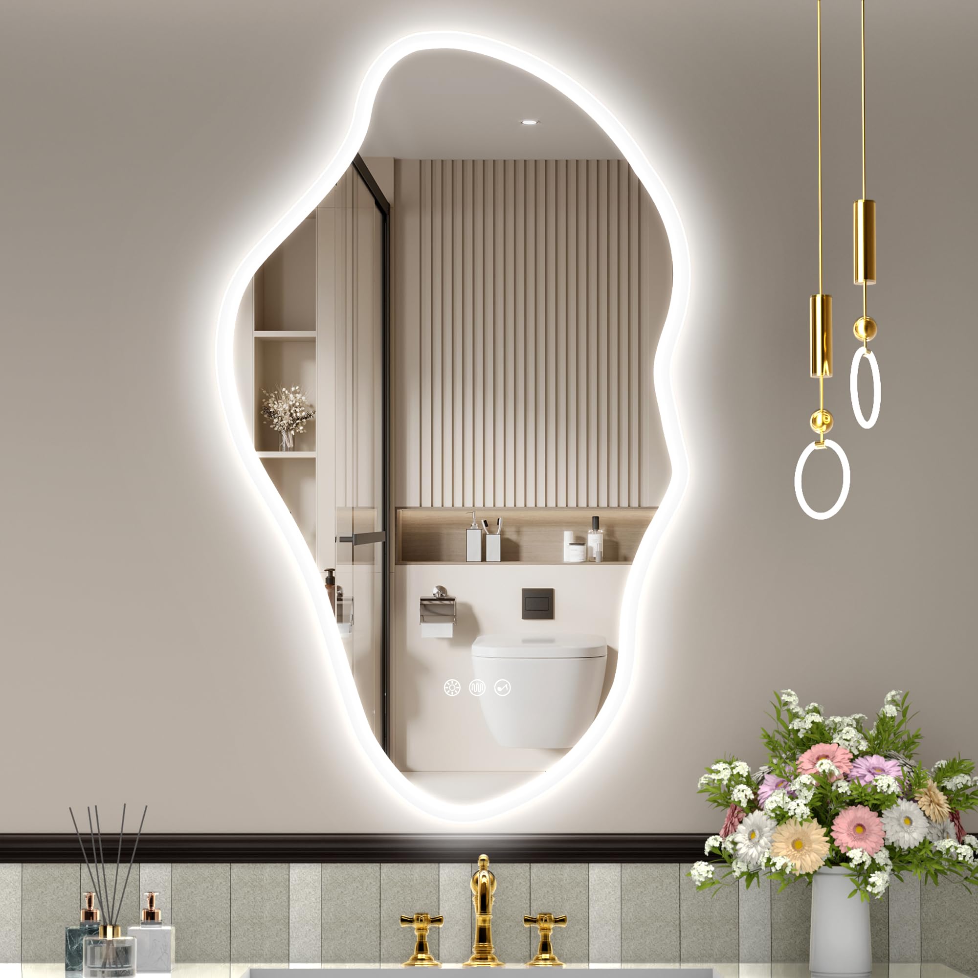 Starlead Specchio Bagno Irregolare 100x60cm LED Bluetooth