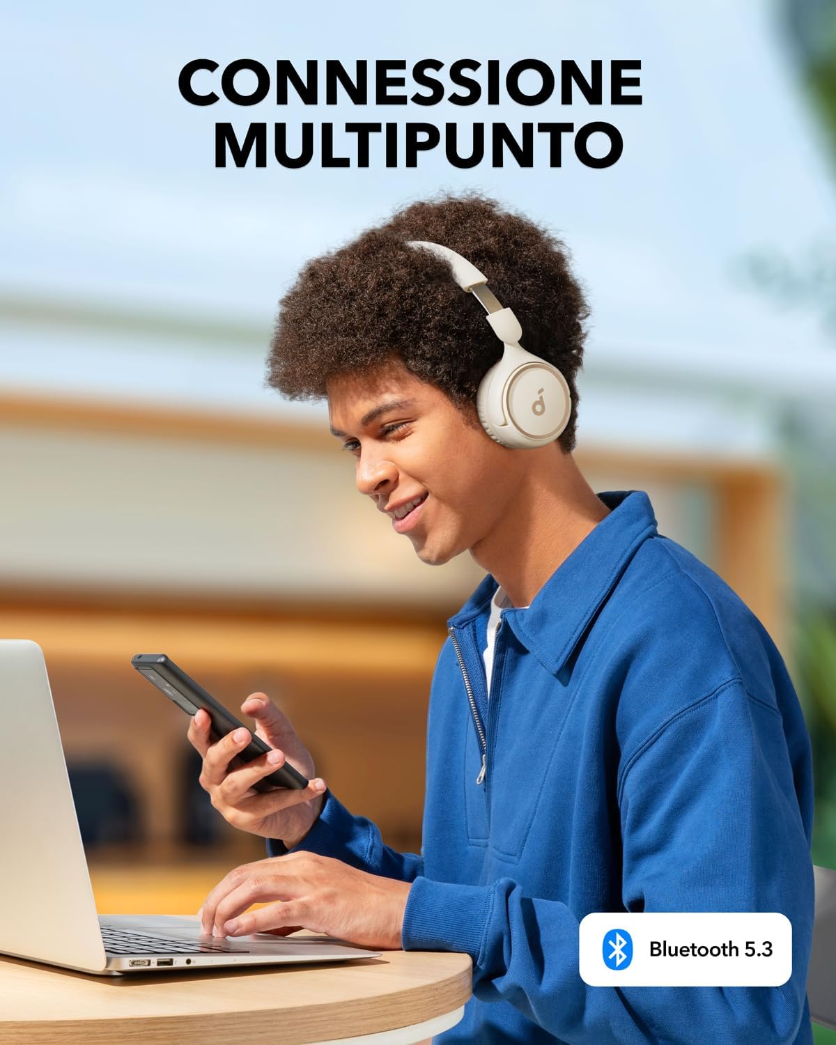 Soundcore Cuffie Bluetooth On-Ear H30i 60 Ore - immagine 5