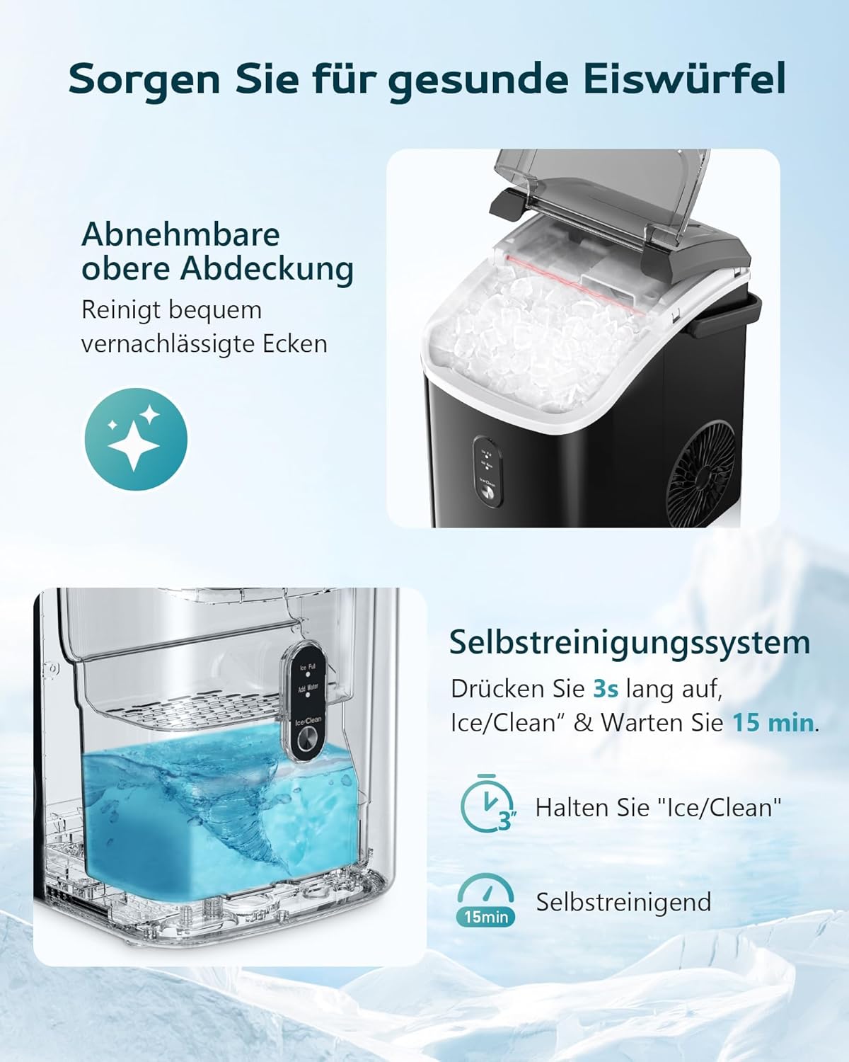 Macchina per Cubetti di Ghiaccio 15 kg/24h, 120W - immagine 5