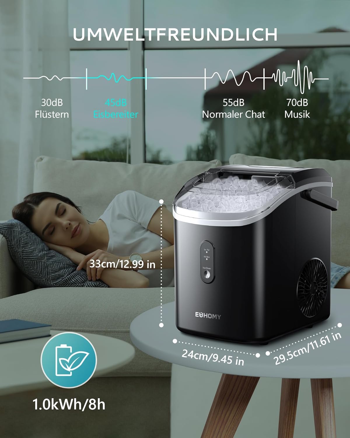 Macchina per Cubetti di Ghiaccio 15 kg/24h, 120W - immagine 6