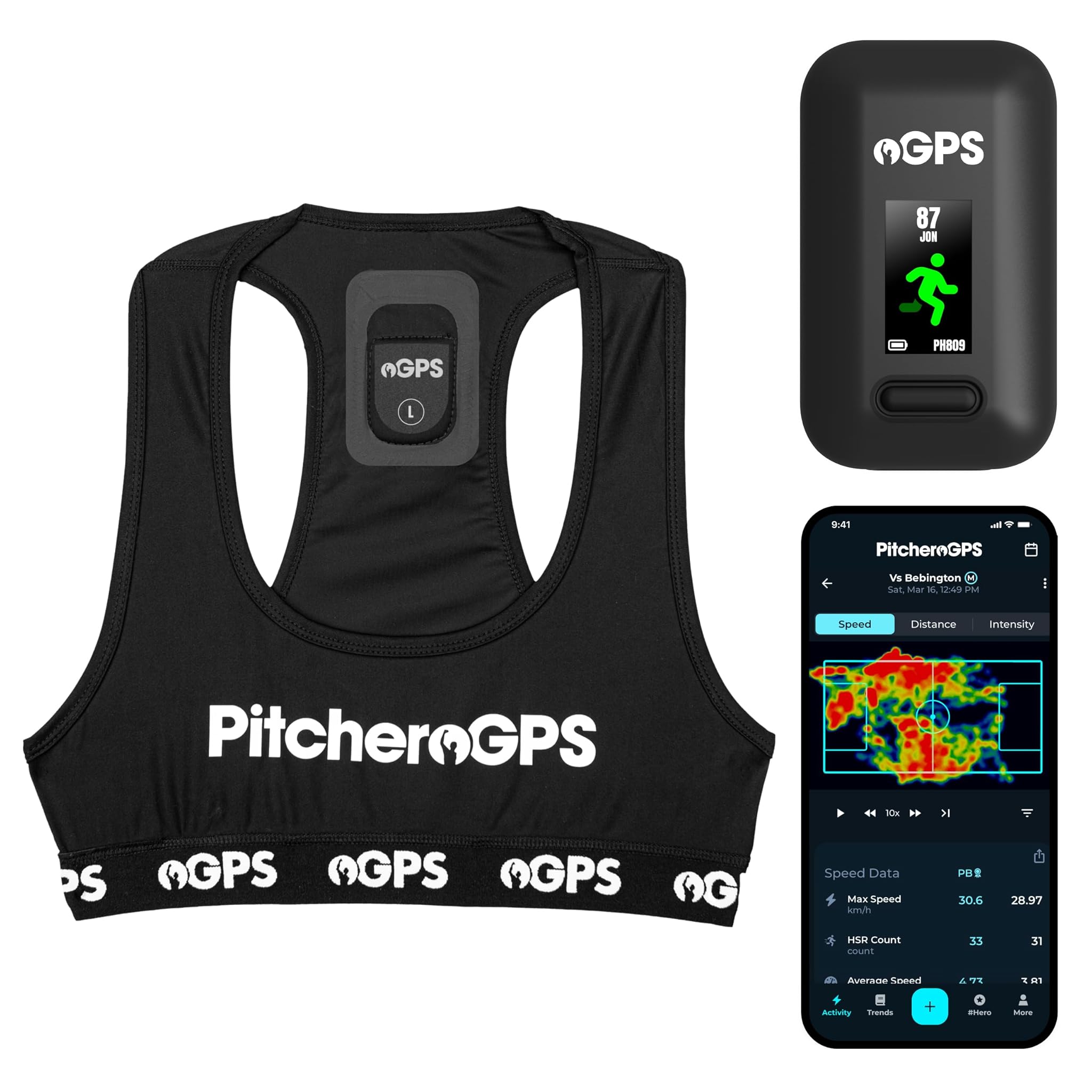 Pitchero Pacchetto GPS Soccer Player Tracker - Grande