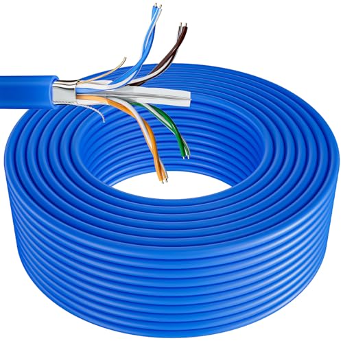 Cavo Ethernet 60 Metri per Esterni Cat6 FTP, Blu