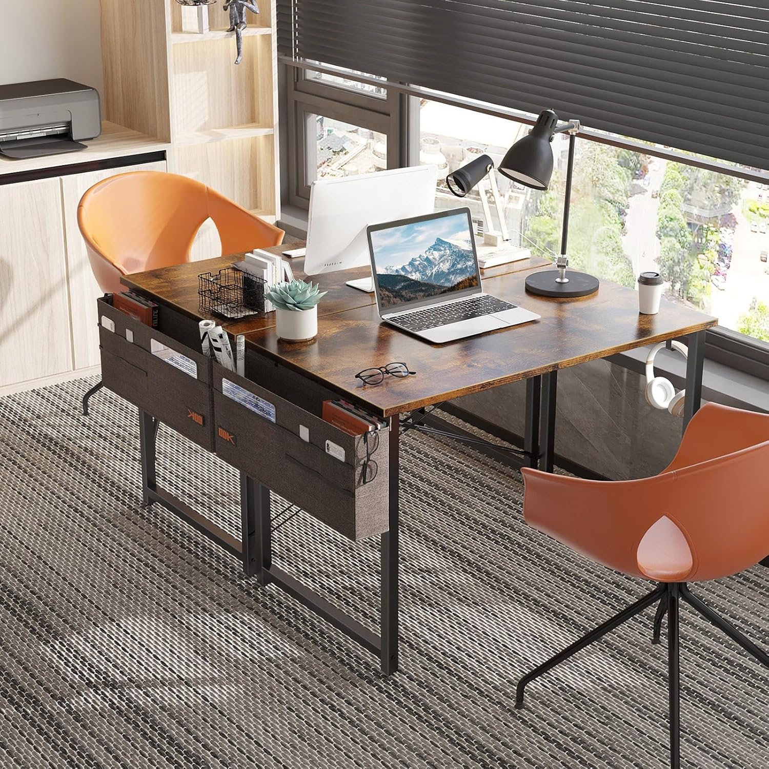 Odk Scrivania Piccola 80x40x73.5cm, Marrone - immagine 5