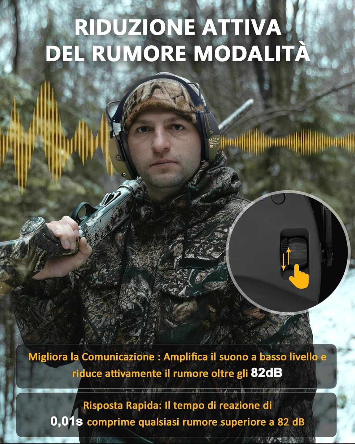 PROHEAR Cuffie Poligono Elettroniche Tiro Bluetooth - immagine 4