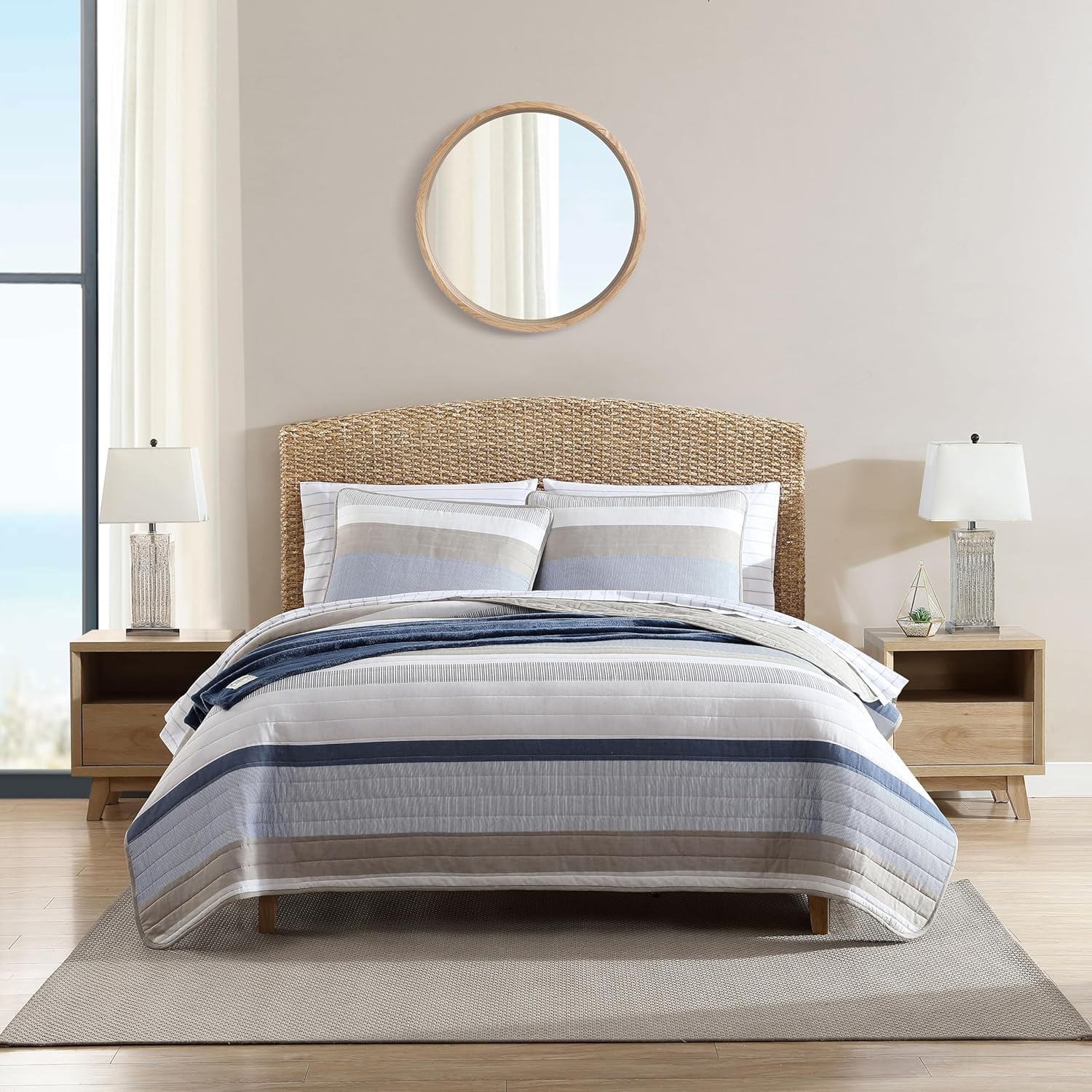 Nautica Home Collezione Galewood - Set Biancheria Letto Queen, Blu