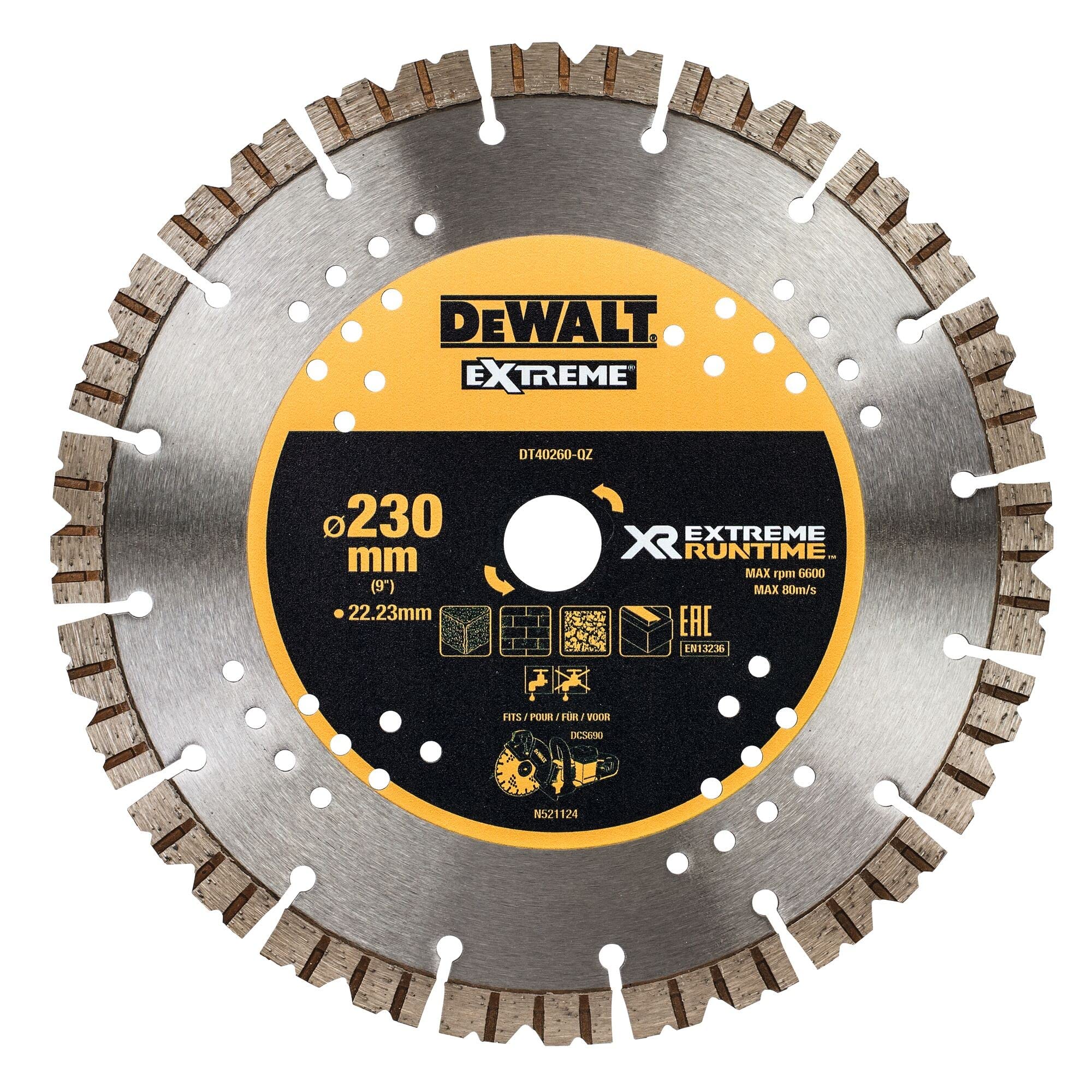 DEWALT DT40260-QZ Disco diamantato per troncatore a batteria (per DCS690)
