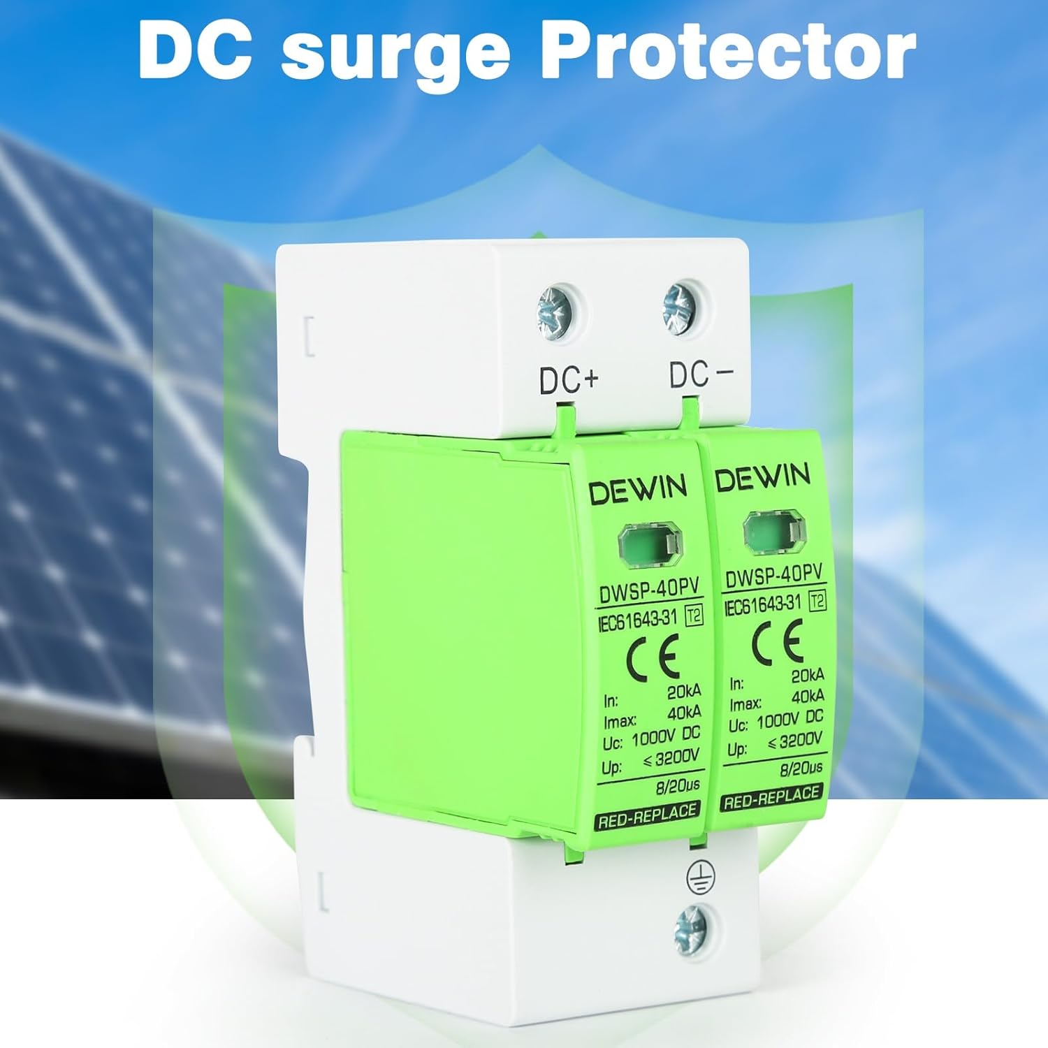 DEWIN Scaricatore di Sovratensione Fotovoltaico DC 1000V - immagine 5