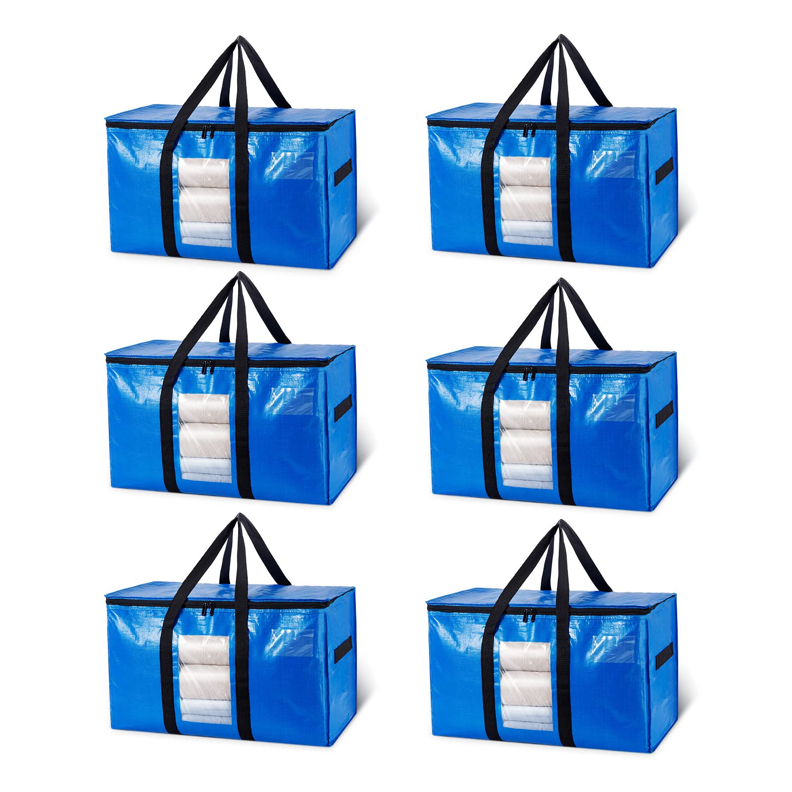 Taili Scatole per Trasloco Extra Large con Cerniere (6 blu)