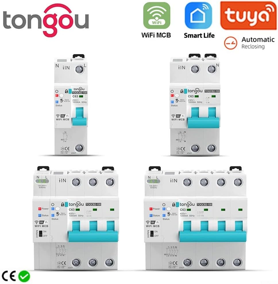 4P Tuya MCB WiFi - Interruttore Intelligente Wireless - immagine 6