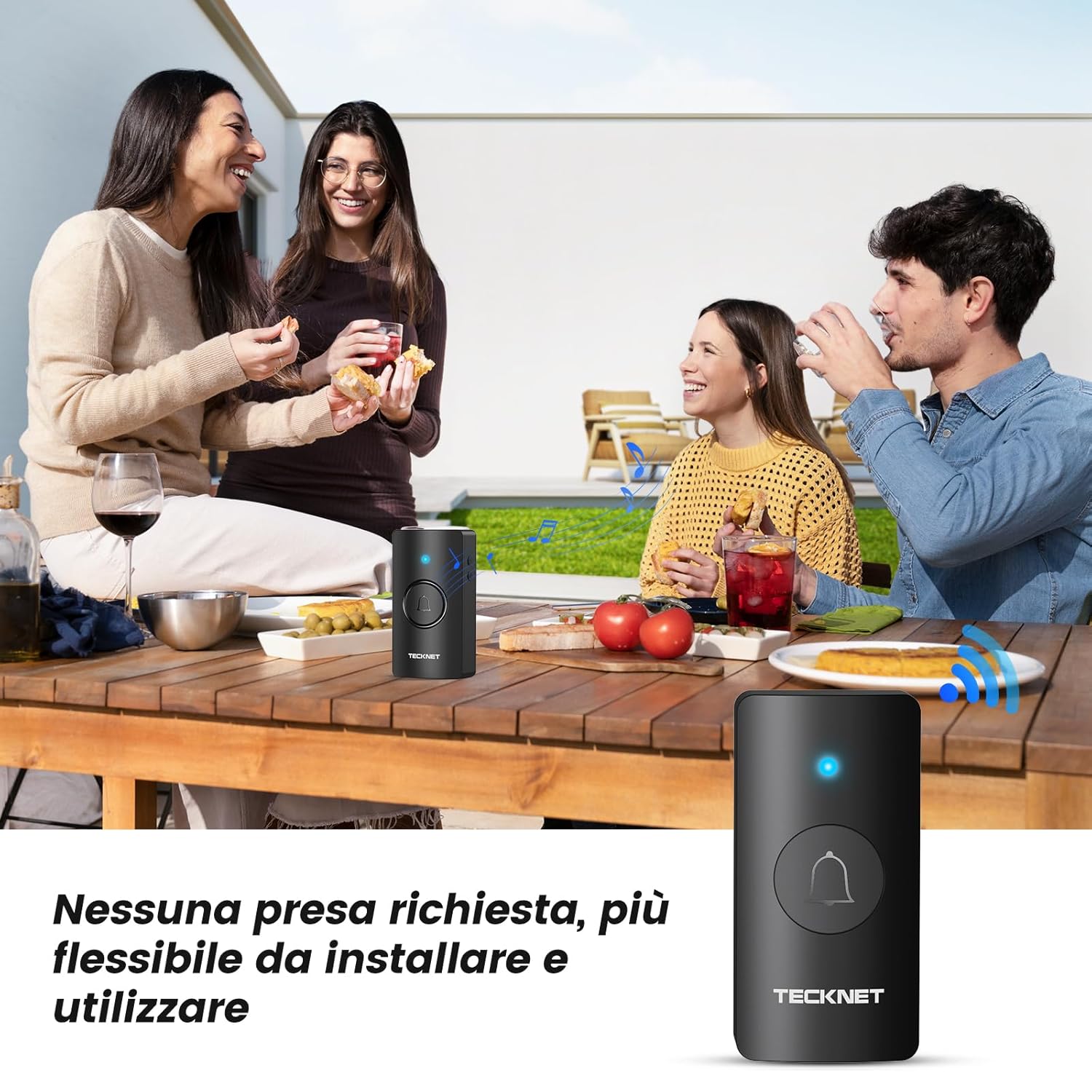 TECKNET Campanello Senza Fili IP67 a Batteria - immagine 7