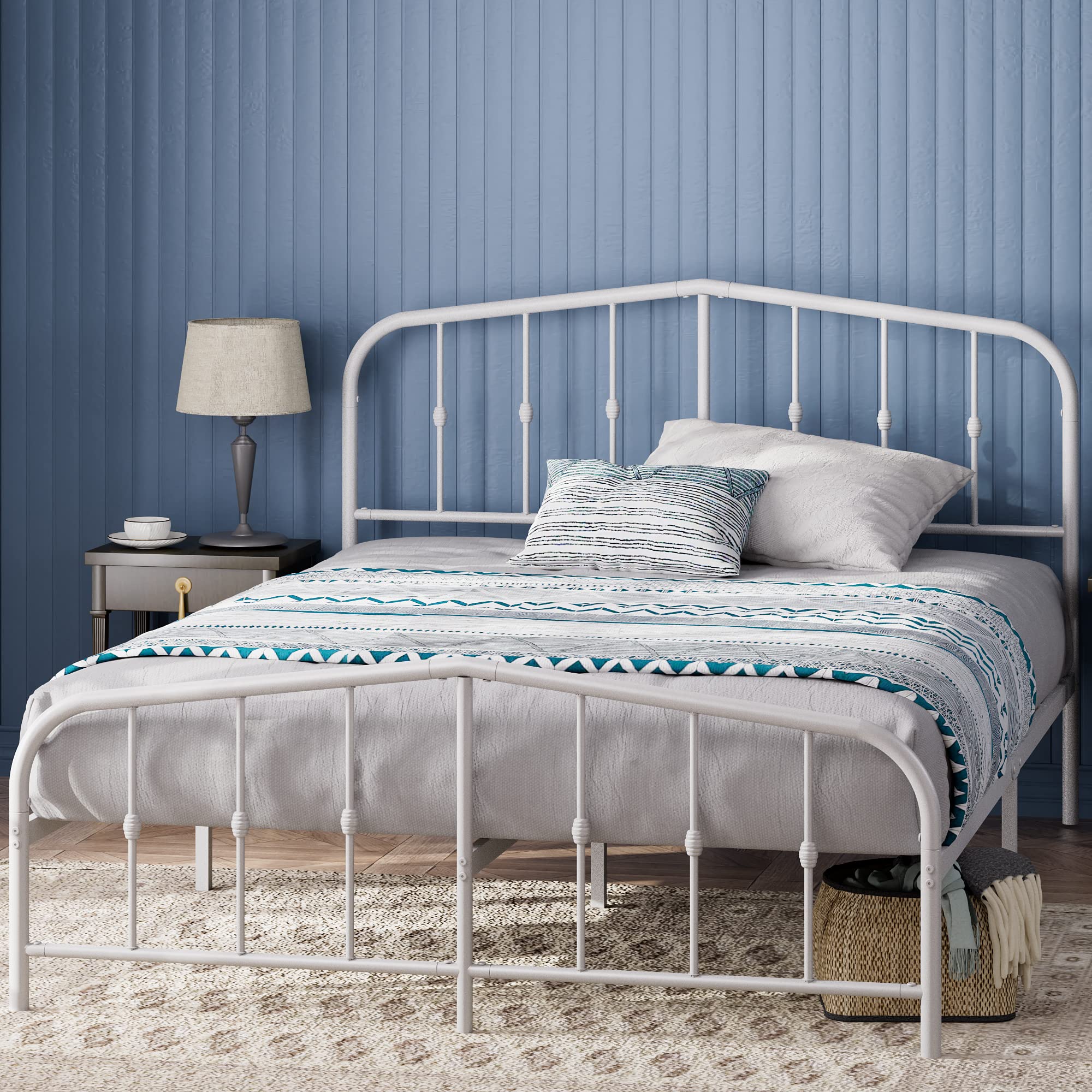 Zinus Letto Heidi 150x200cm con contenitore, Bianco