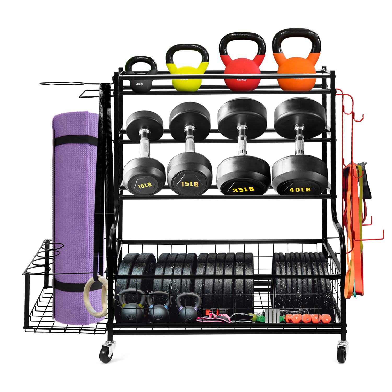 Qwork® Rastrelliera Manubri con Ganci