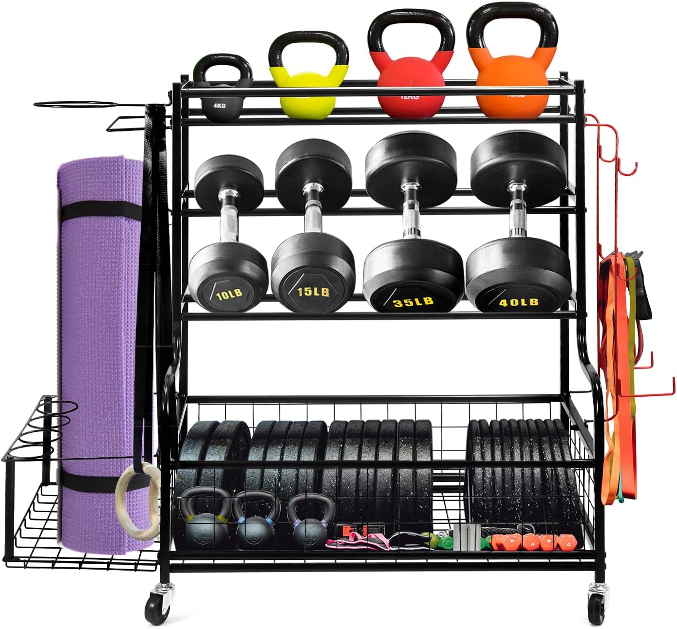 Qwork® Rastrelliera Manubri con Ganci - immagine 1