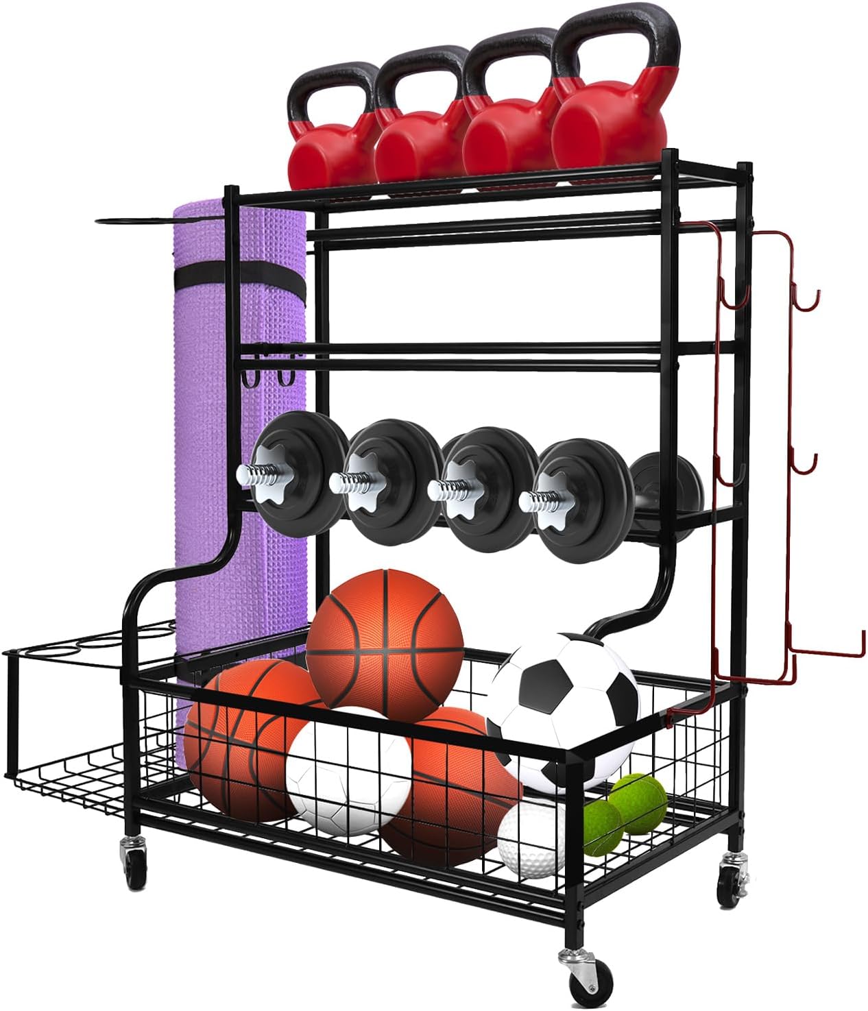 Qwork® Rastrelliera Manubri con Ganci - immagine 5