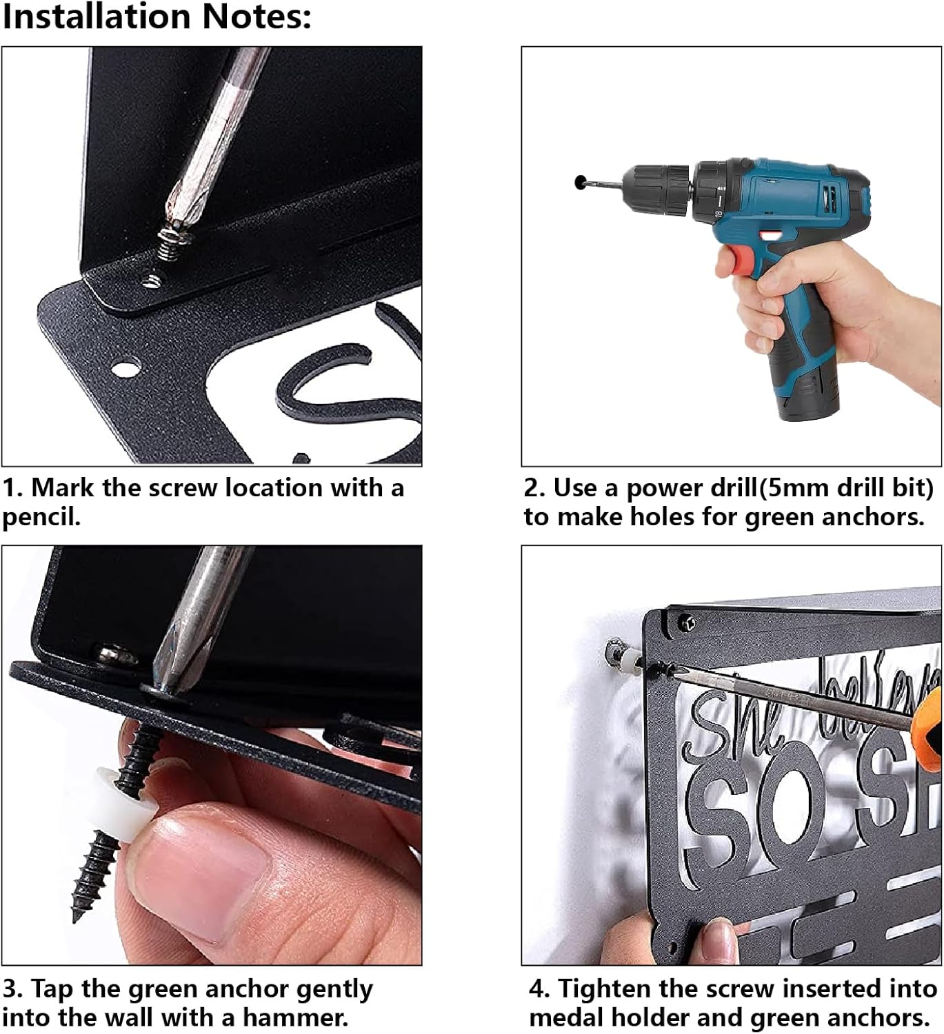 CREATCABIN Porta Medaglie Equitazione con Scaffale Trofei - immagine 4