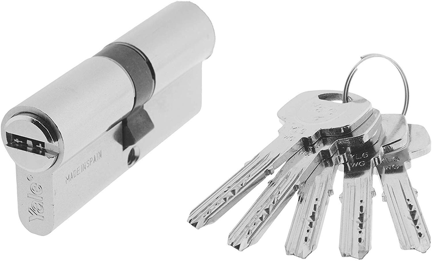 Yale YL63070HN Cilindro di Sicurezza, nichelato, 30 x 70 mm