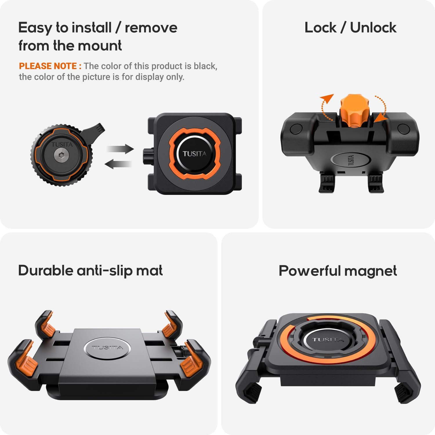 TUSITA Supporto Telefono Scooter Moto con Twist Lock - immagine 3