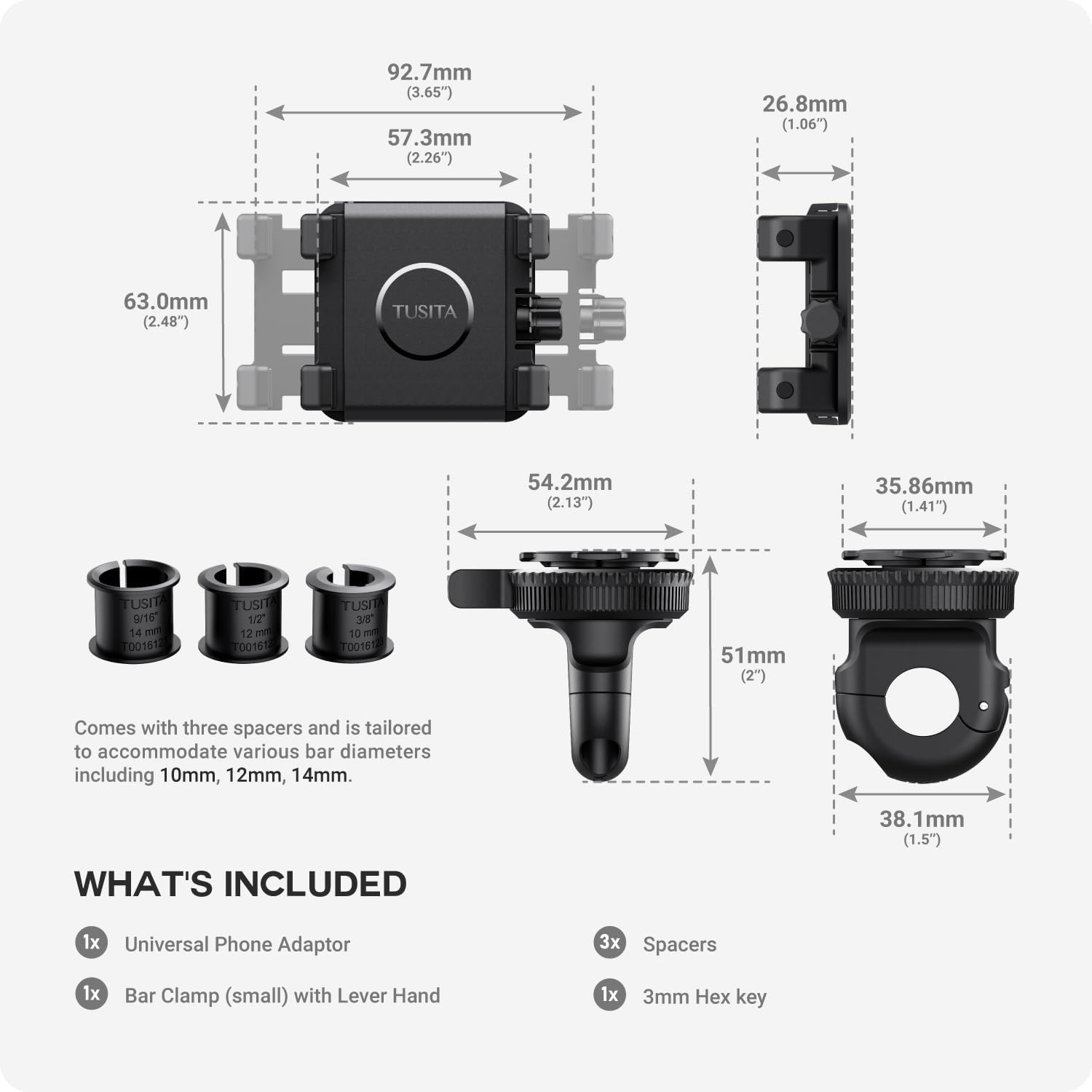 TUSITA Supporto Telefono Scooter Moto con Twist Lock - immagine 4
