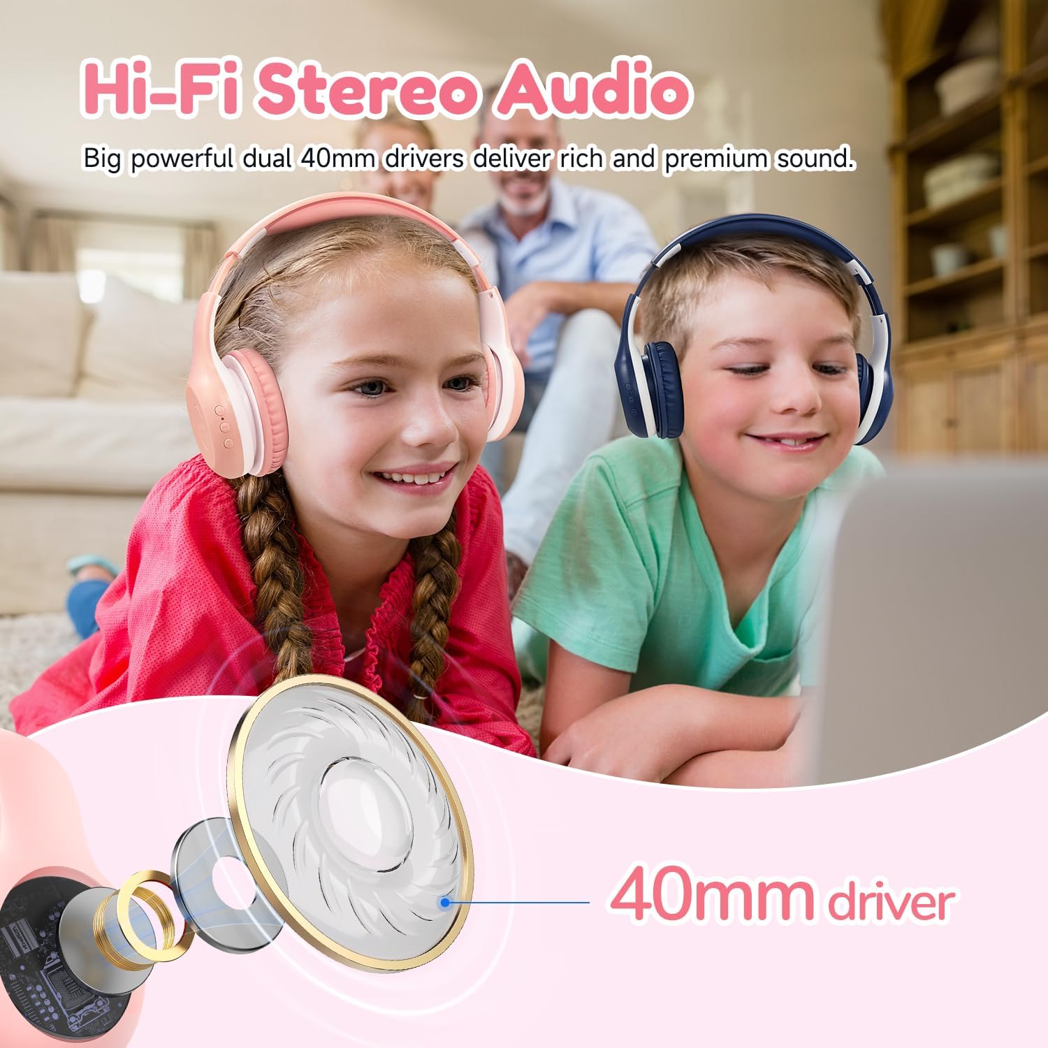 Earfun K2 Cuffie Bluetooth per Bambini con Microfono (2 pz) - immagine 2