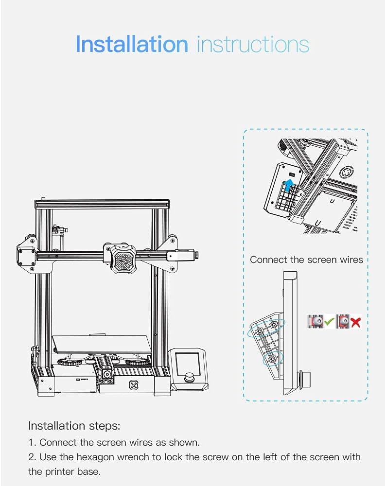Creality Ender 3 V2 - Kit Schermo Intelligente HD - immagine 3