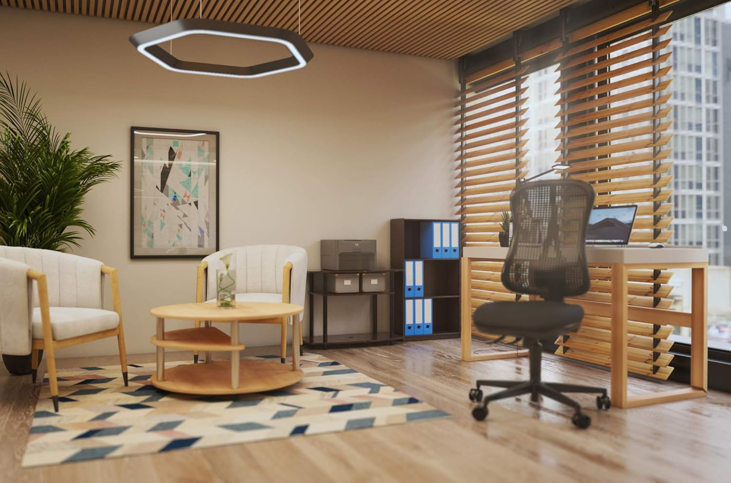 Furinno Basic Libreria a 3 Ripiani con Ripiani, Marrone Scuro - immagine 2