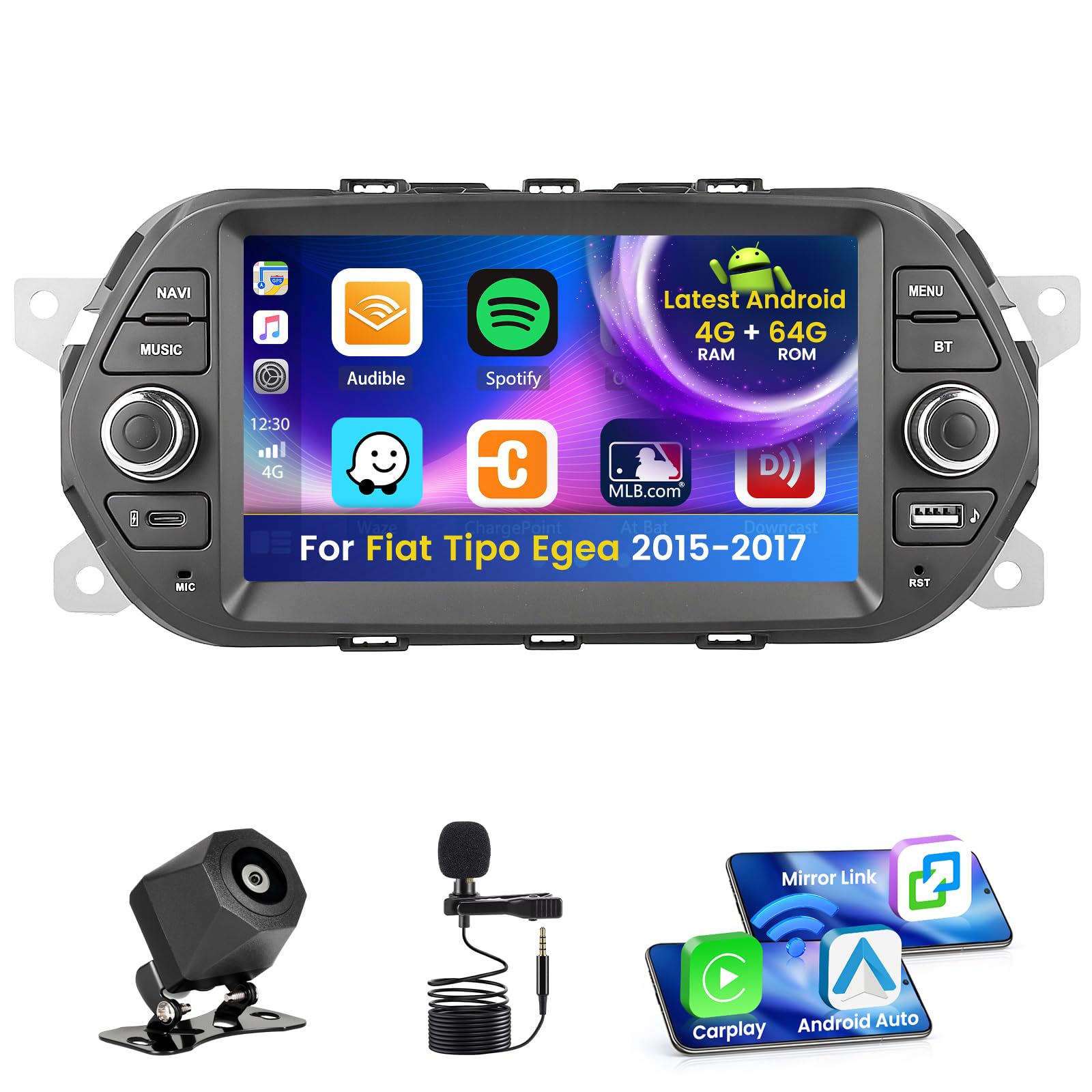 Autoradio Android 7'' per Fiat Tipo Egea 2015-2017