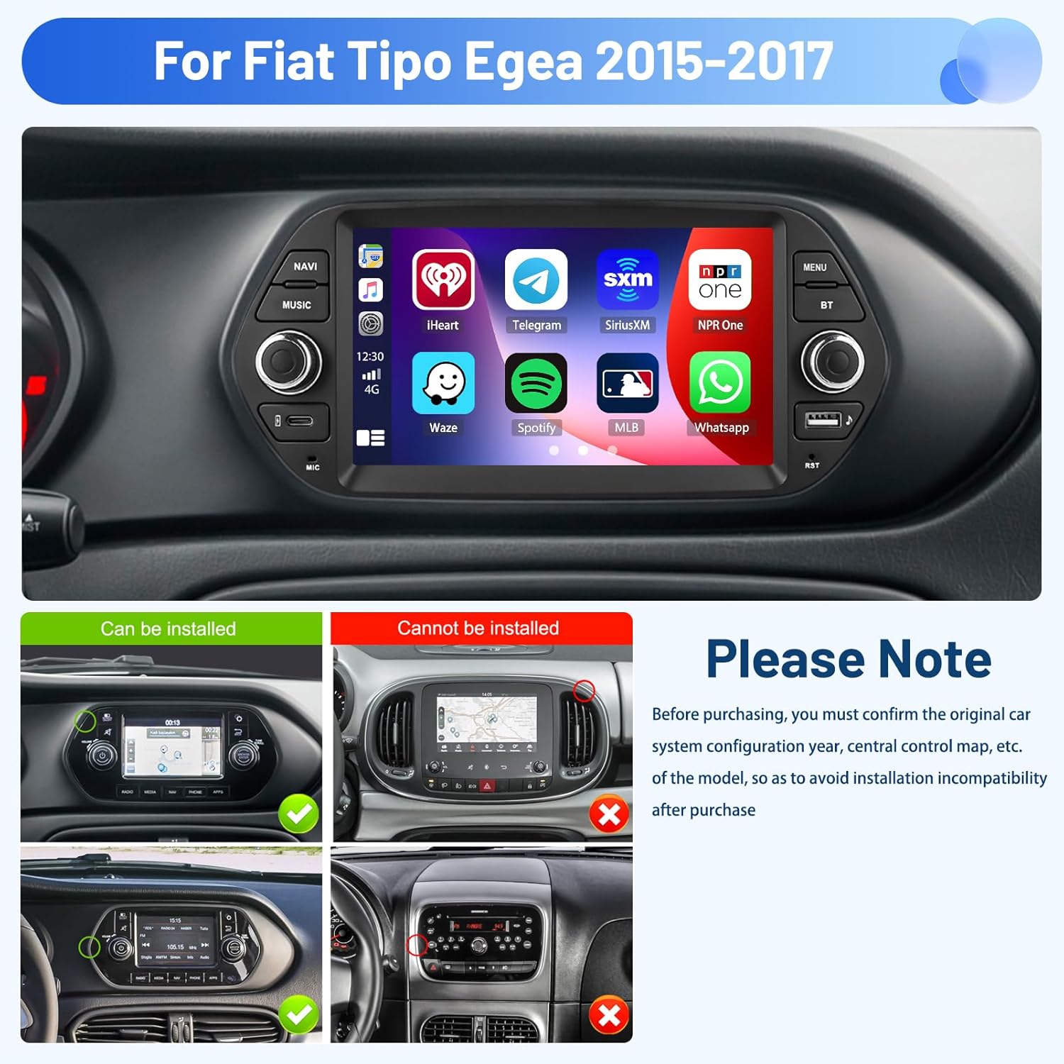Autoradio Android 7'' per Fiat Tipo Egea 2015-2017 - immagine 2