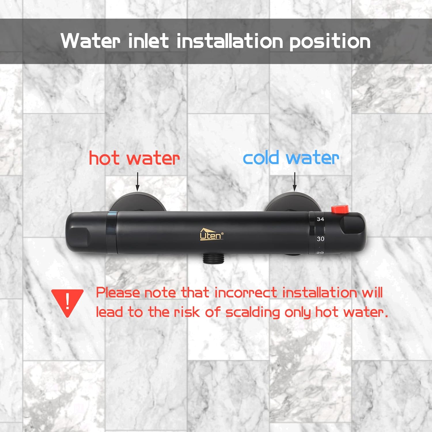 Rubinetto Doccia Termostatico Uten in Ottone Puro - immagine 7