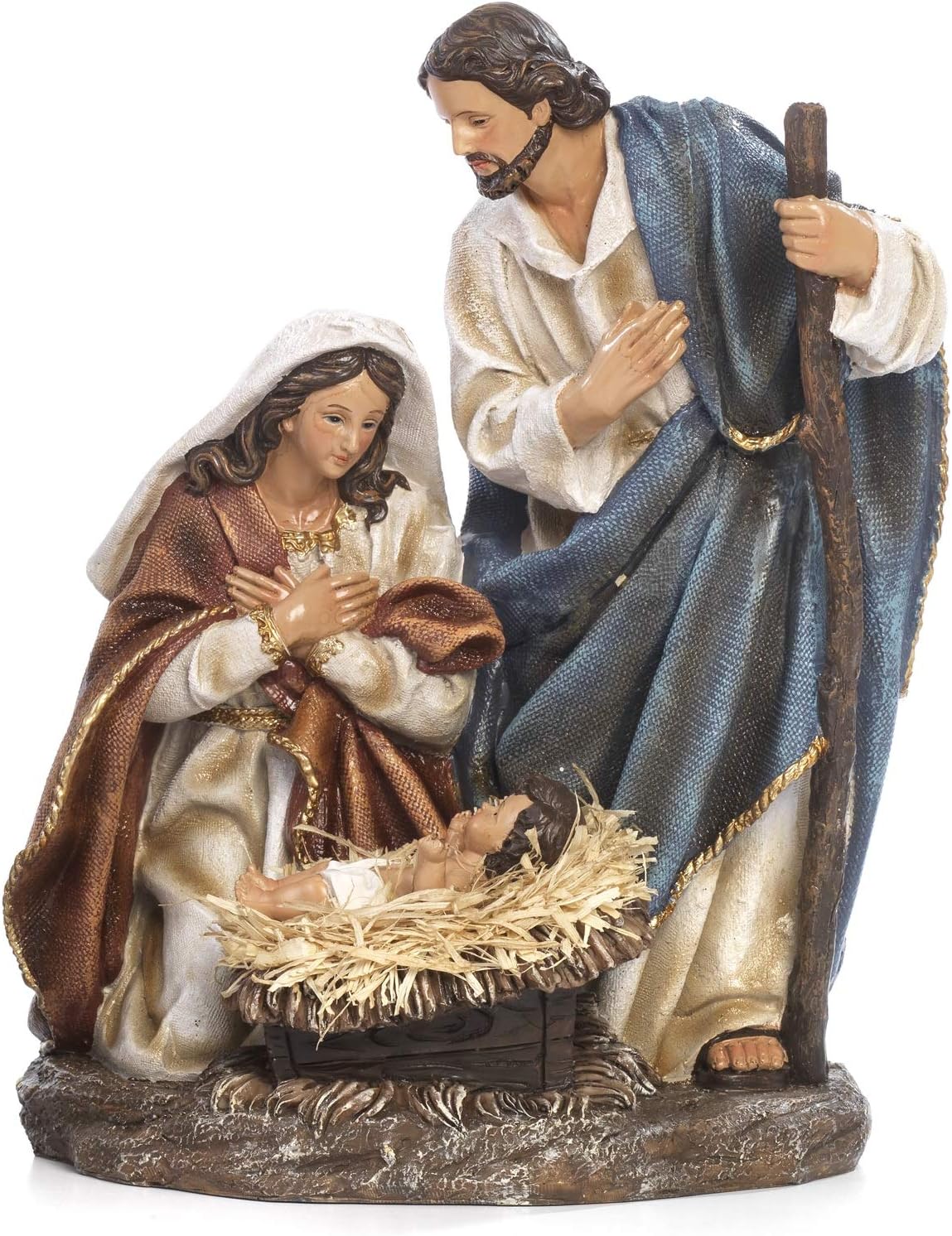 Gruppo Natività Presepe resina cm.20,3 - immagine 1