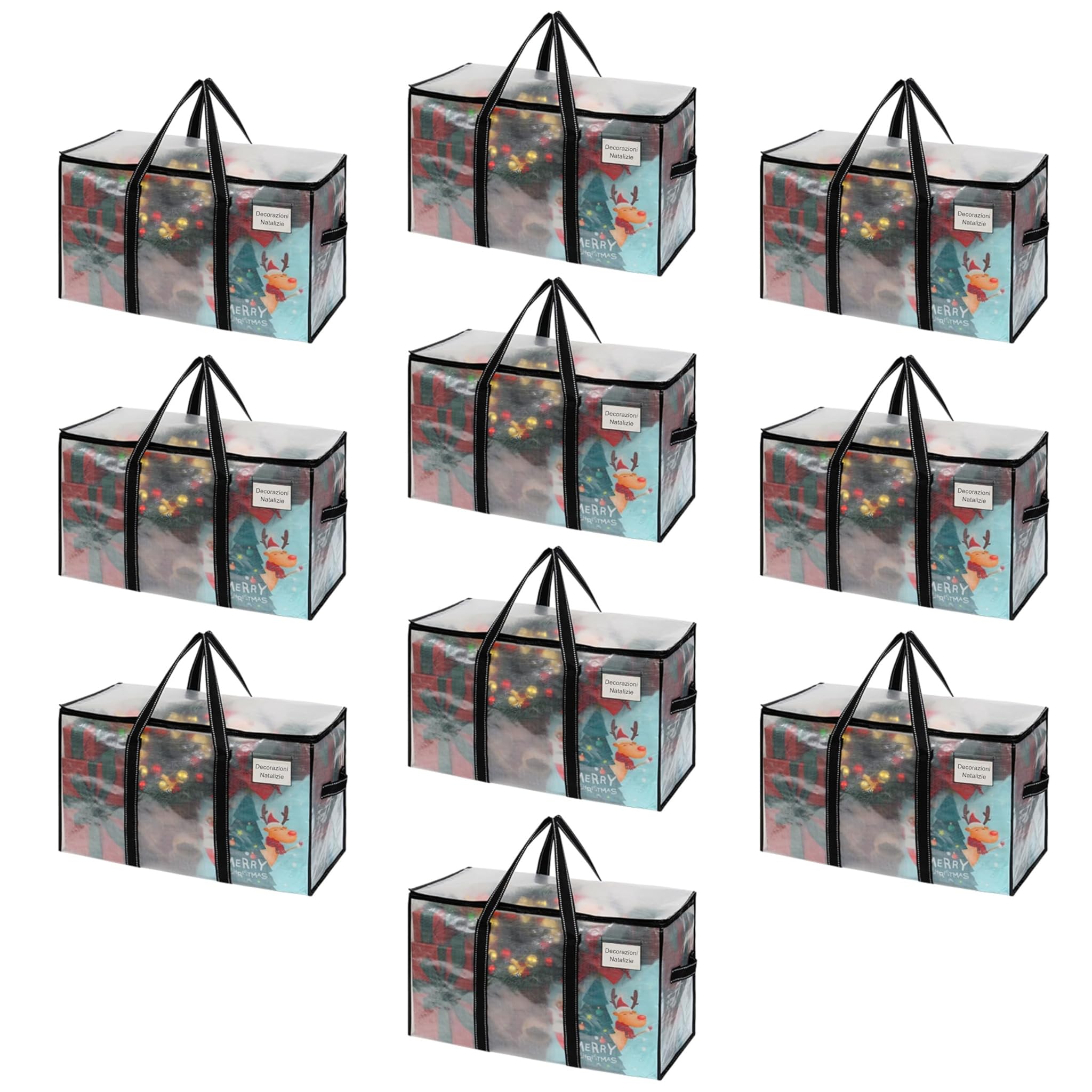 Veno 10 Pezzi Borse Trasloco Grandi 95L, Trasparente