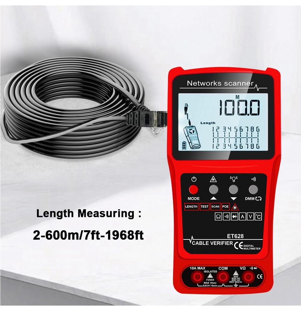 Kalea-informatique Tester Rete Rame e Fibra Multimetro - immagine 5