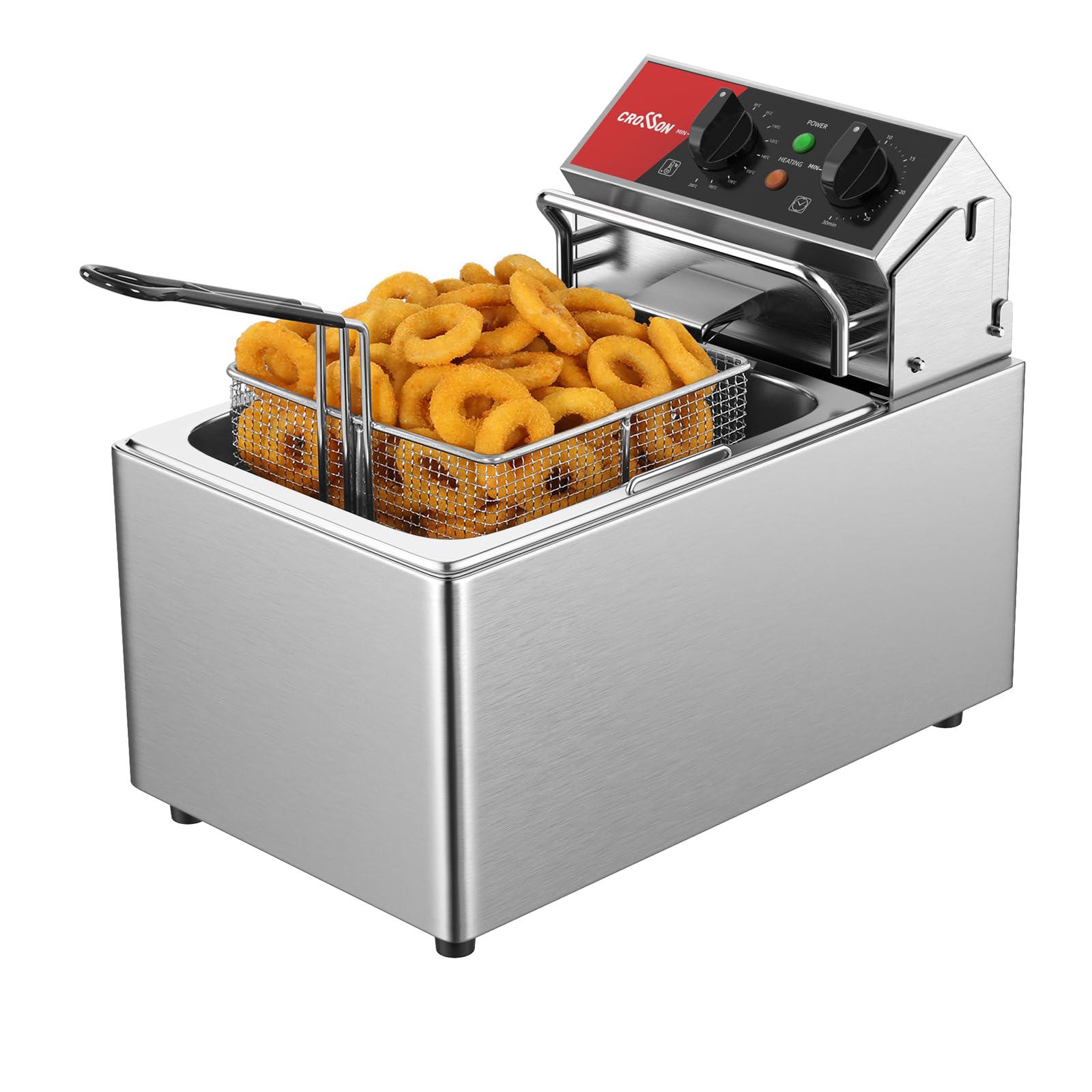 Crosson Friggitrice Elettrica 8L con Termostato EGO