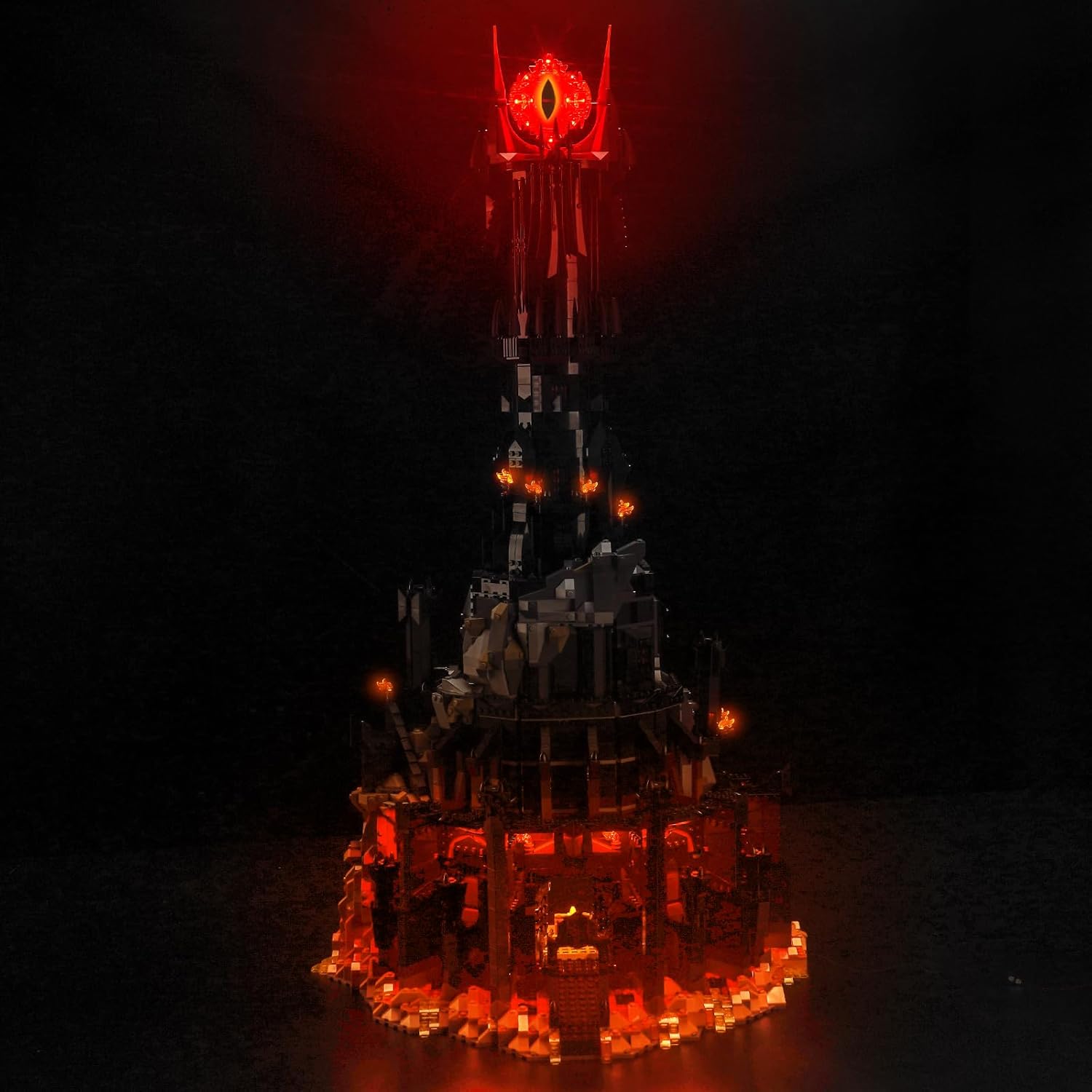 Brickbling Kit Luce Telecomando per Lego Barad-dûr 10333 - immagine 2