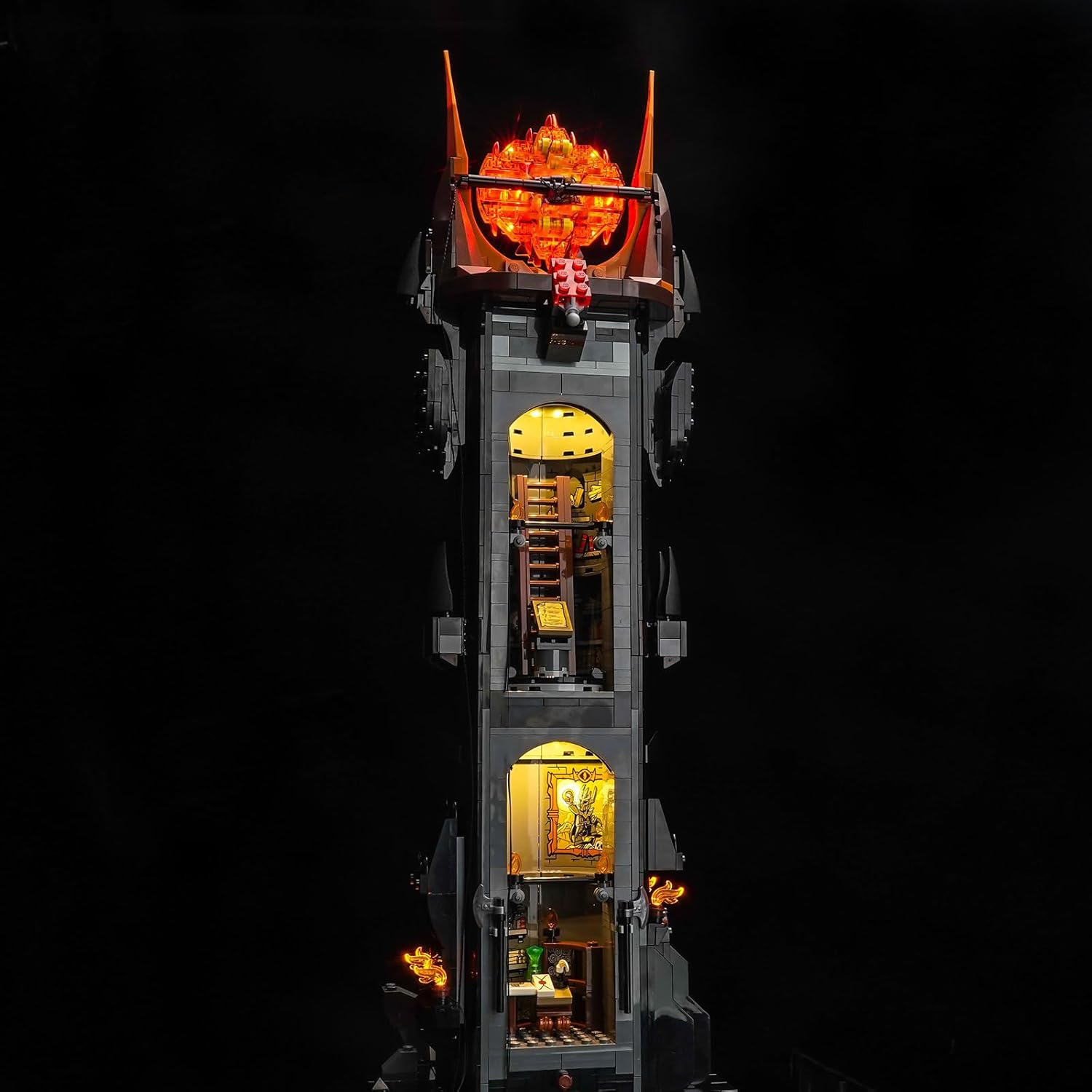 Brickbling Kit Luce Telecomando per Lego Barad-dûr 10333 - immagine 7