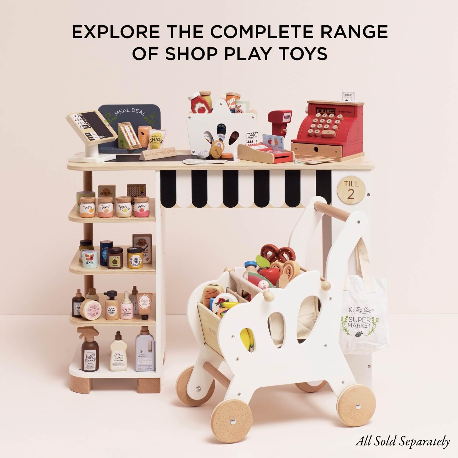 Le Toy Van - Cestino Spesa e Scanner in Legno FSC - immagine 6