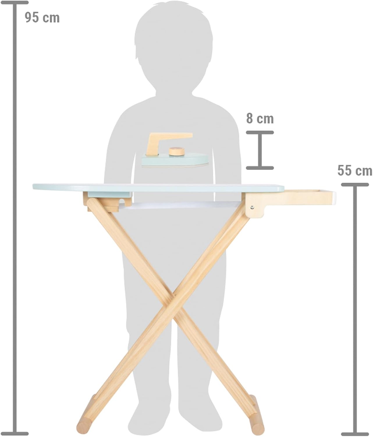 small foot Asse e Ferro da Stiro in Legno, Blu - immagine 9
